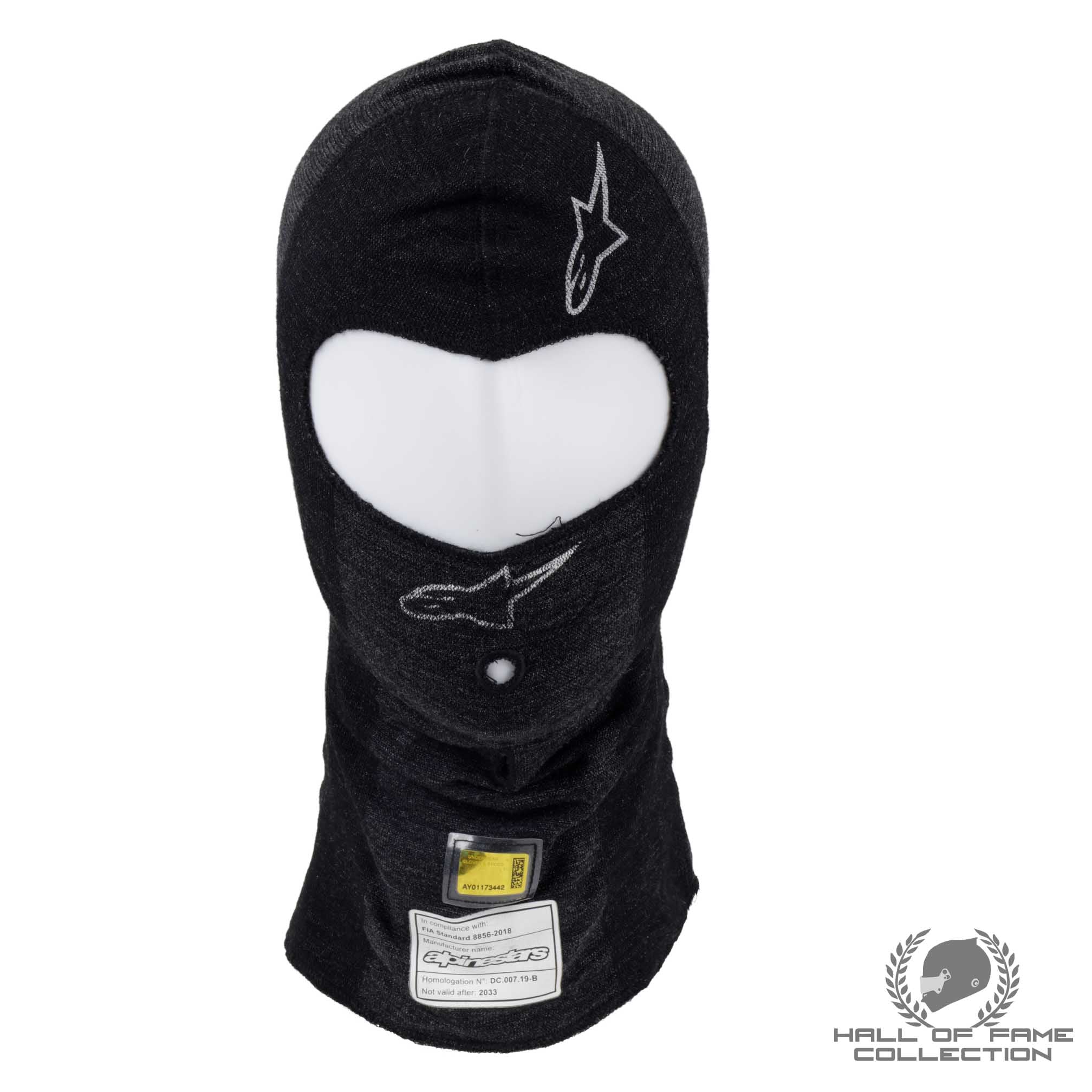 Alexander Rossi Signed Arrow McLaren Race Worn IndyCar Alpinestars Balaclava