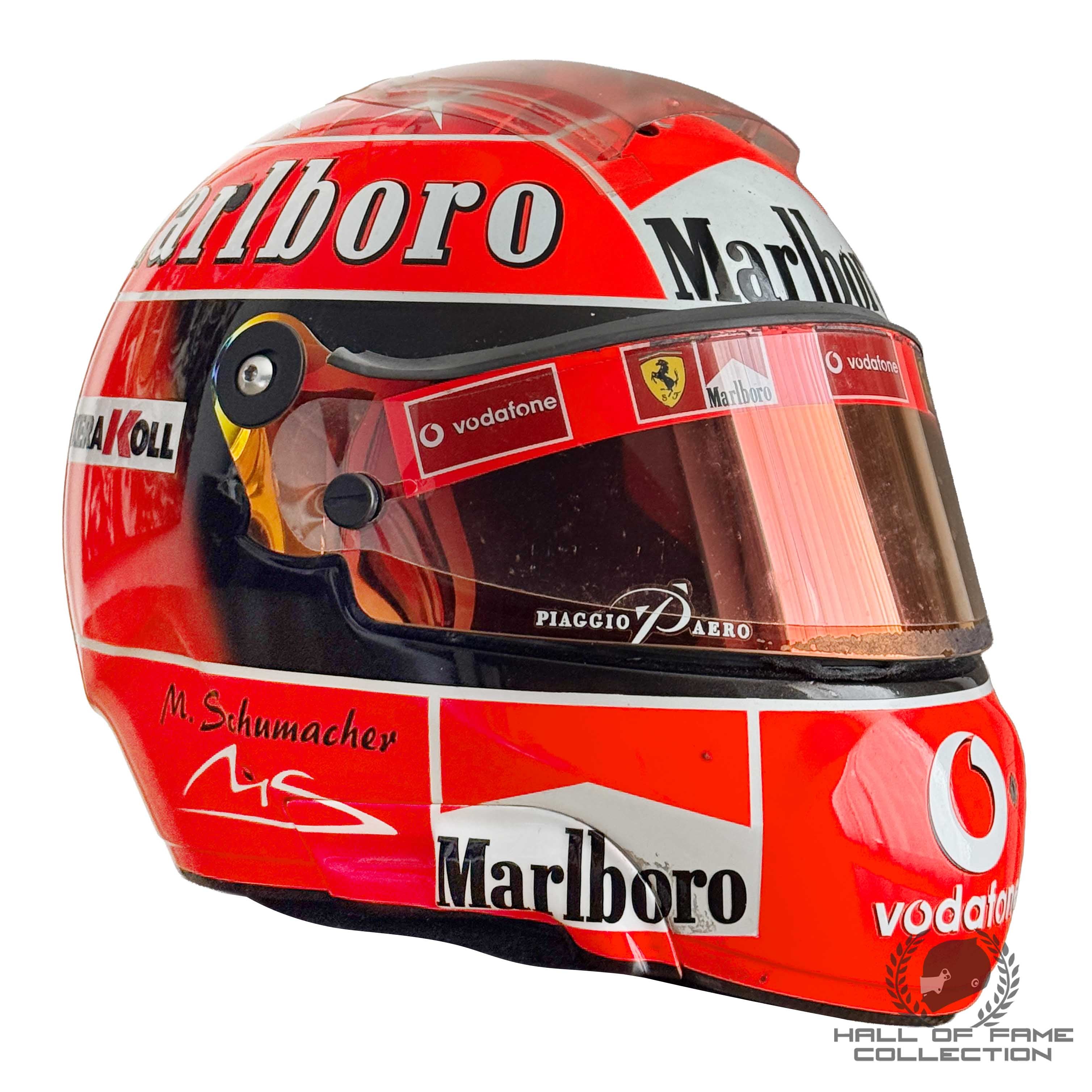 2002 Michael Schumacher Signed Canadian GP Race Winning Used Scuderia Ferrari F1 Helmet