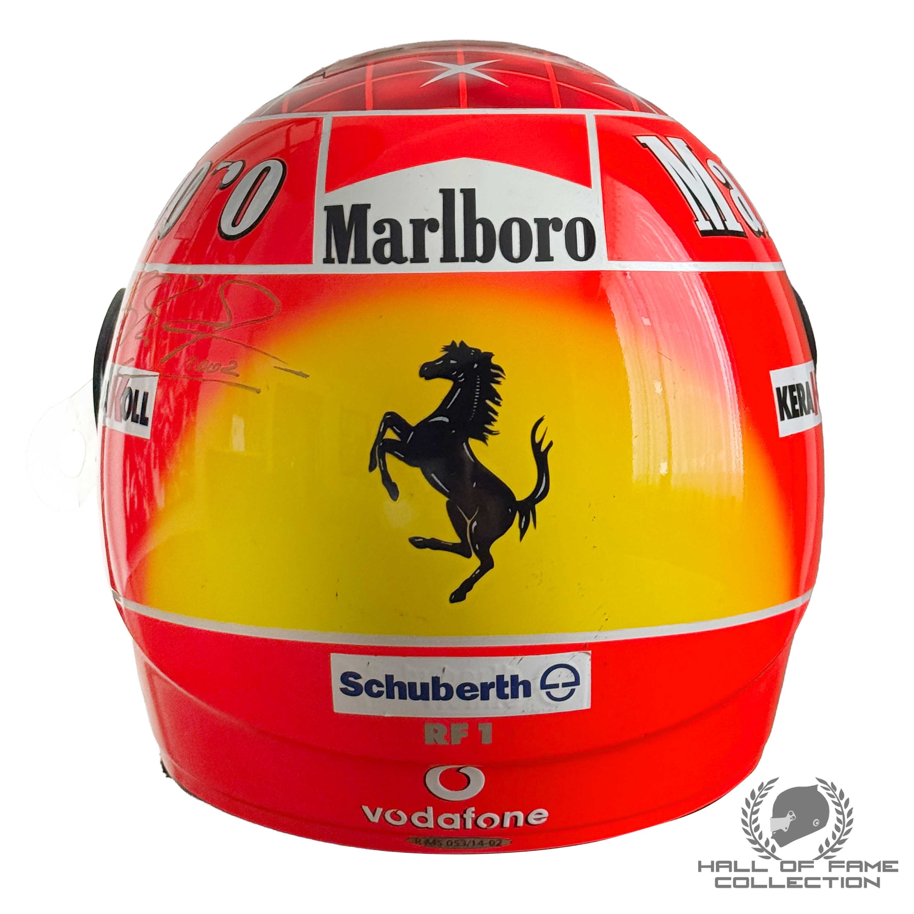 2002 Michael Schumacher Signed Canadian GP Race Winning Used Scuderia Ferrari F1 Helmet