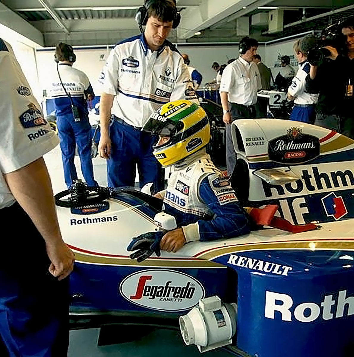 1994 Ayrton Senna Replica Bell M3 Rothmans Williams Renault F1 Helmet