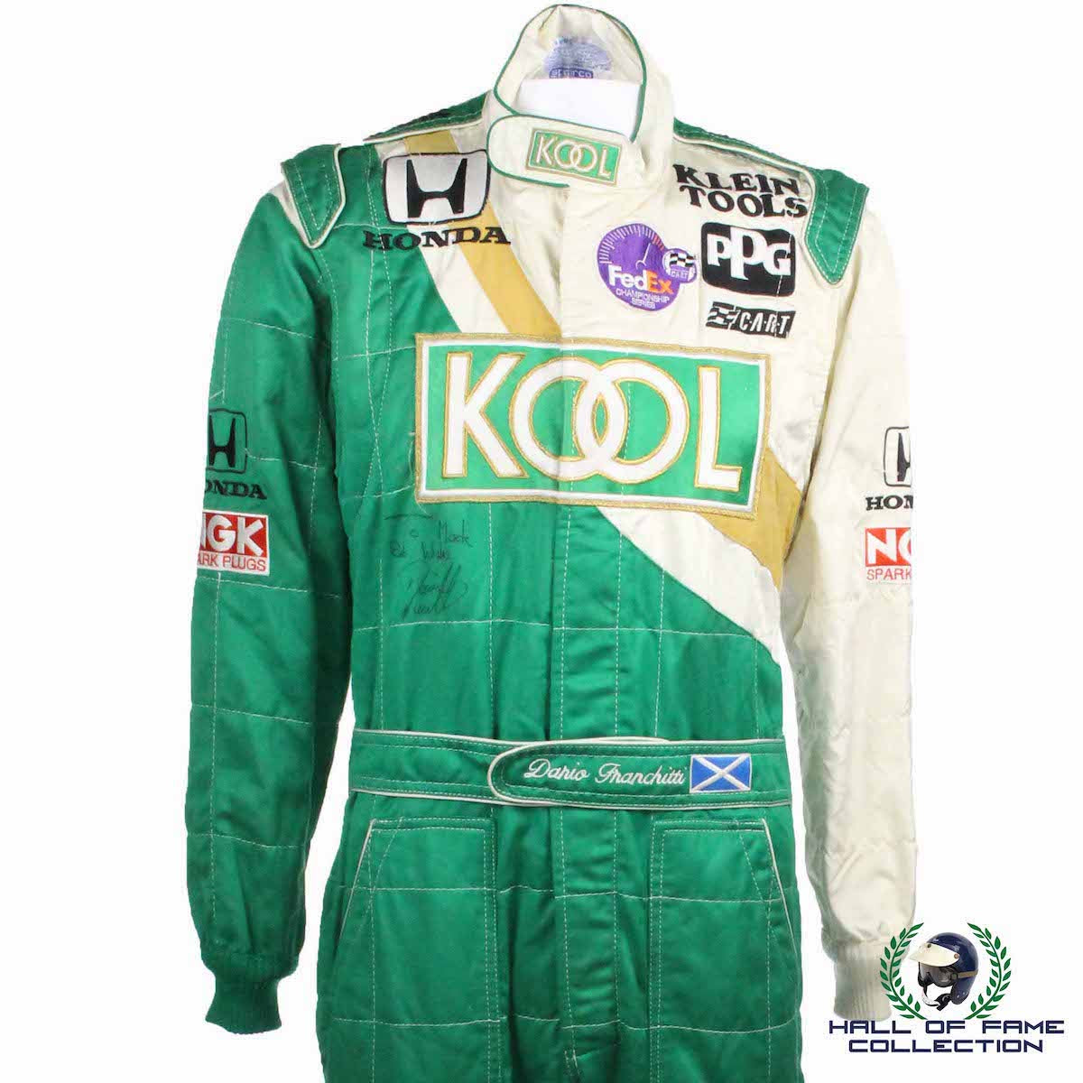 1998 Dario Franchitti Signed Team Kool Green Used CART Series Suit