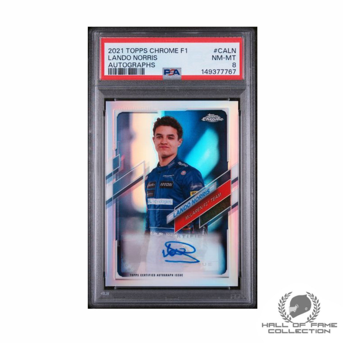 2021 TOPPS CHROME FORMULA 1 AUTOGRAPHS LANDO NORRIS #CALN
