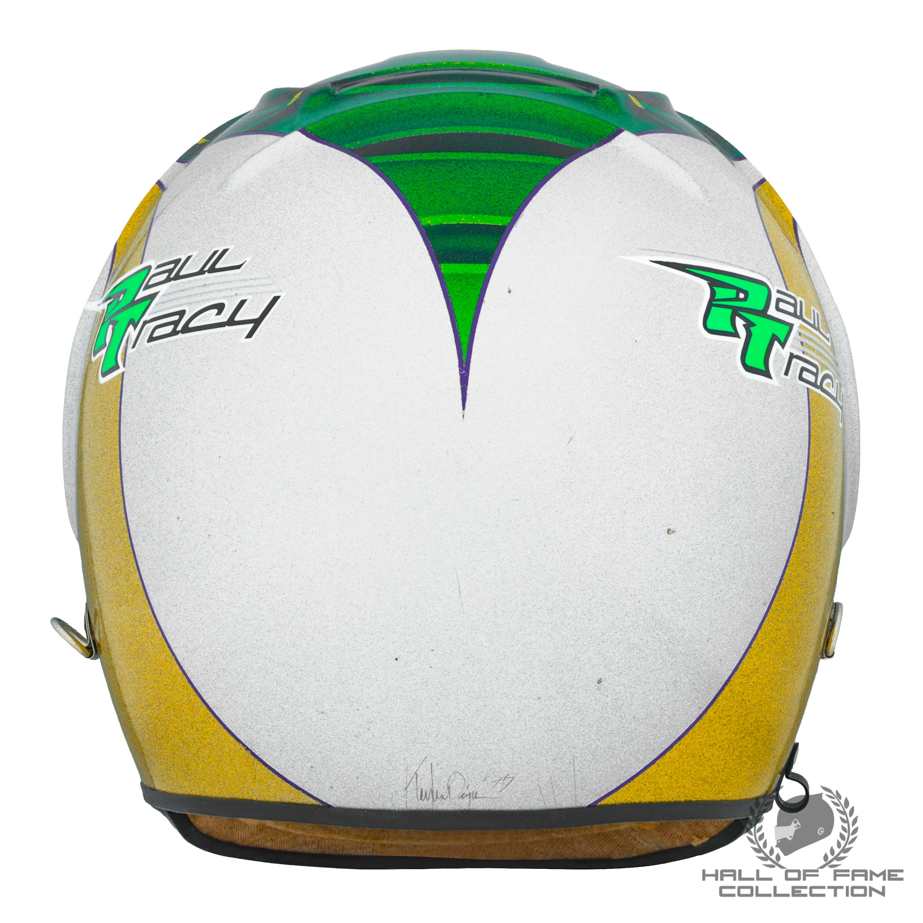 1997 Paul Tracy Signed Team Kool Green Racing Used IndyCar Helmet