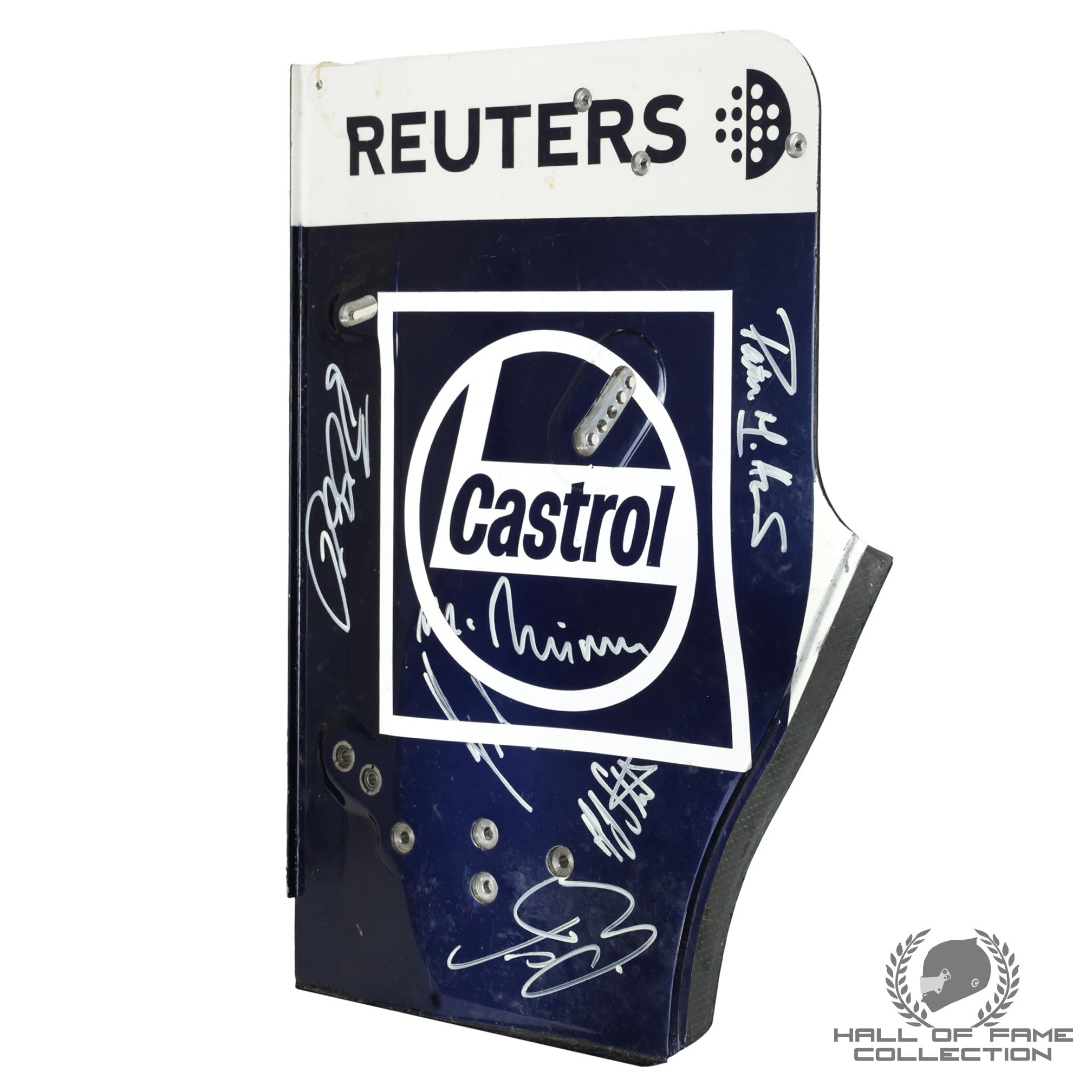 2000 Multi Signed Race Used Williams FW22 F1 Rear Wing End Plate