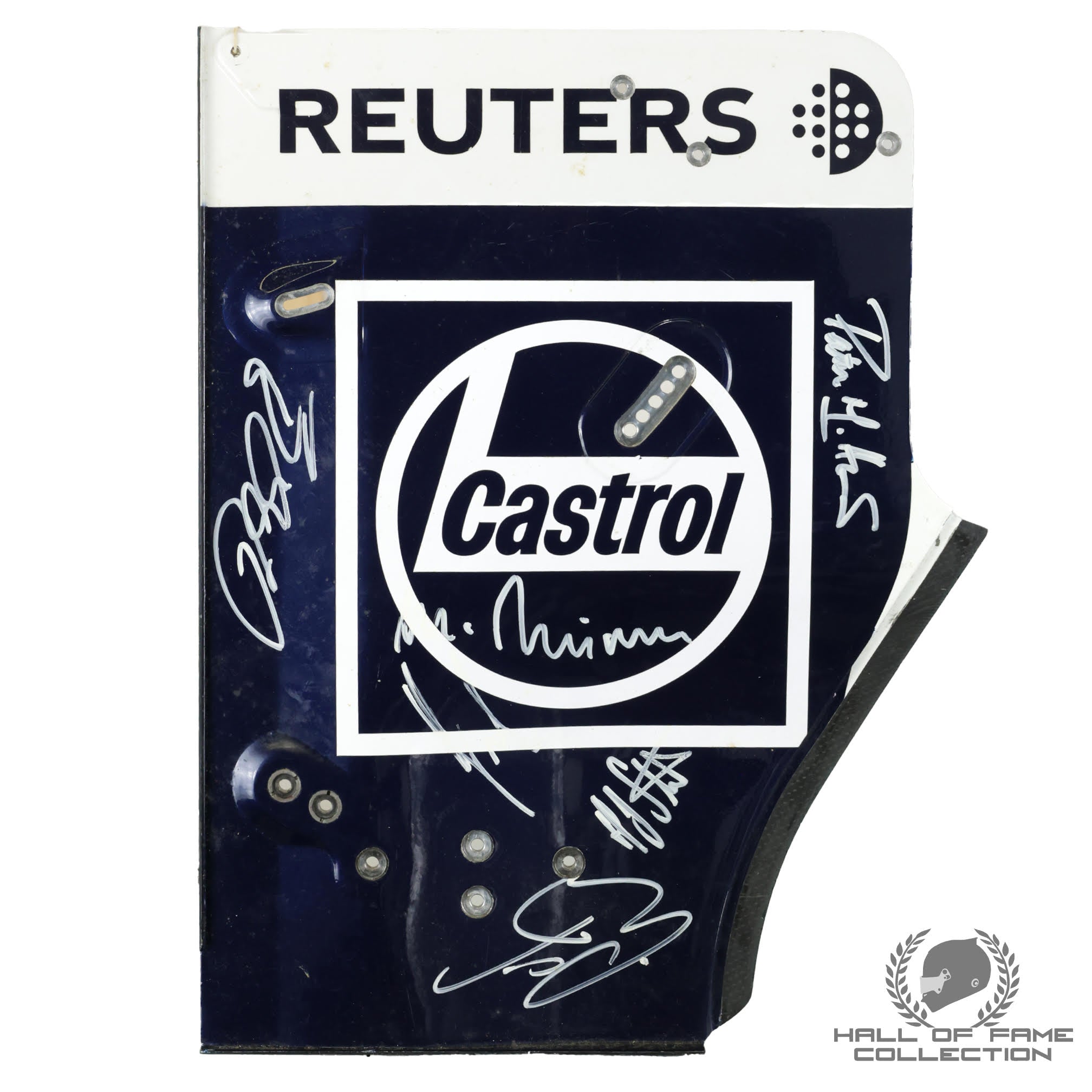 2000 Multi Signed Race Used Williams FW22 F1 Rear Wing End Plate