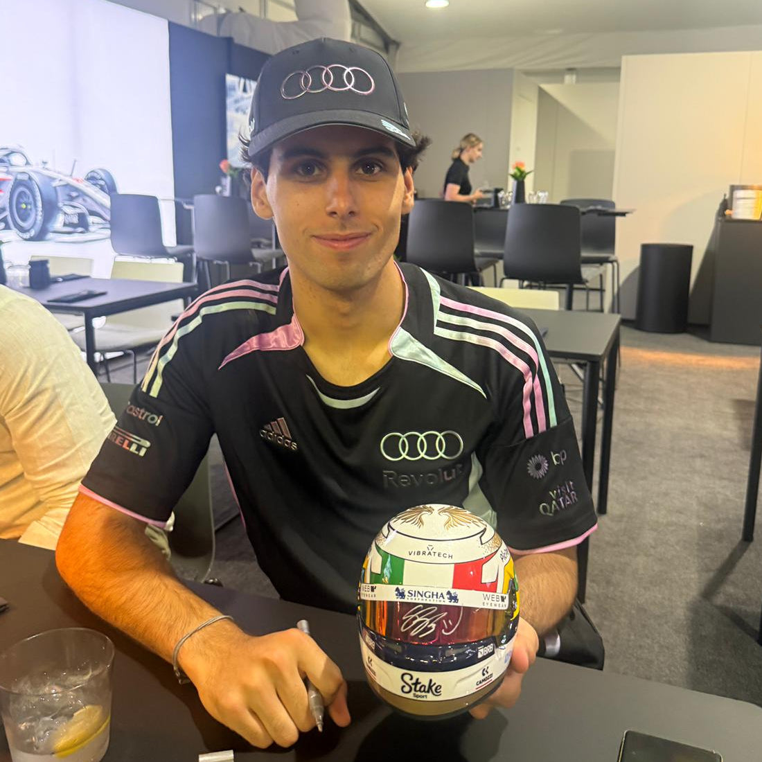 2025 Gabriel Bortoleto Signed Italian GP Sauber 1:2 Scale F1 Helmet