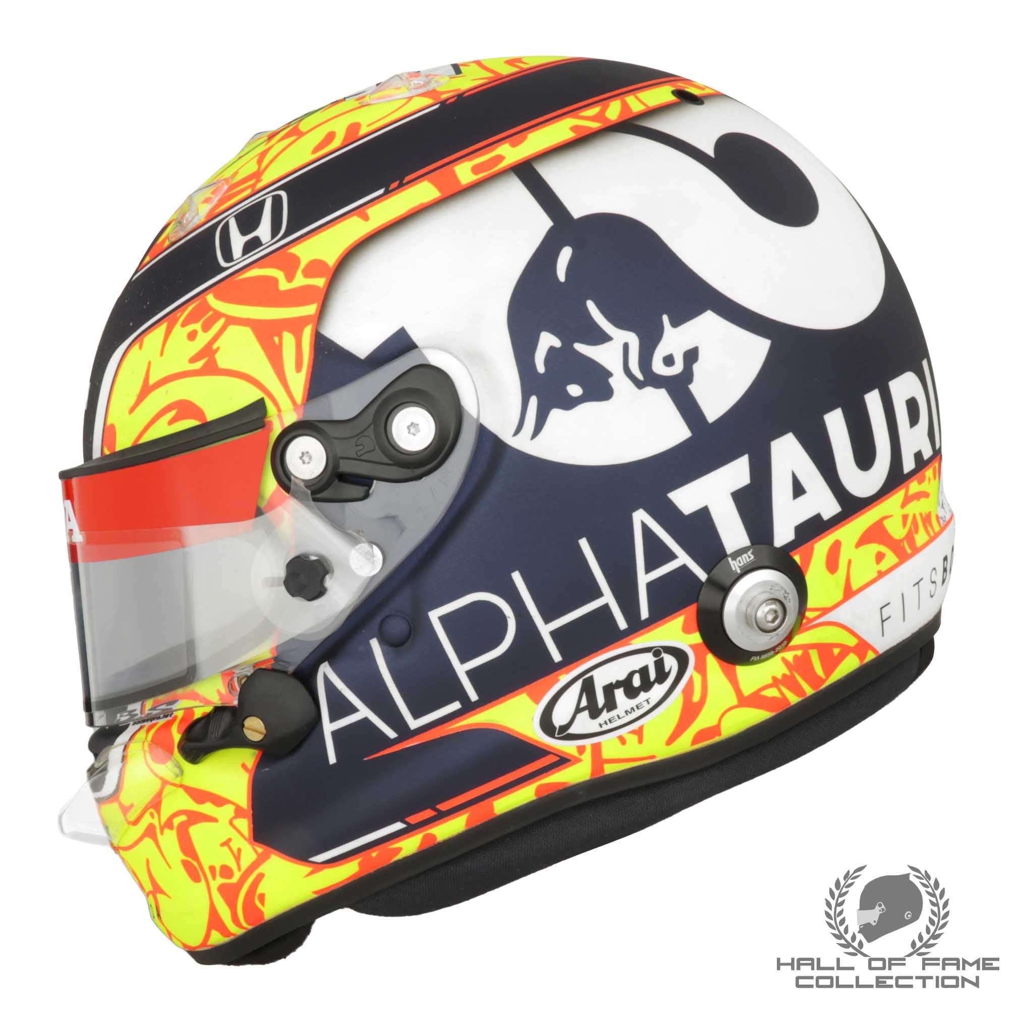 2021 Yuki Tsunoda Mexico & Qatar GP Race Used AlphaTauri F1 Helmet