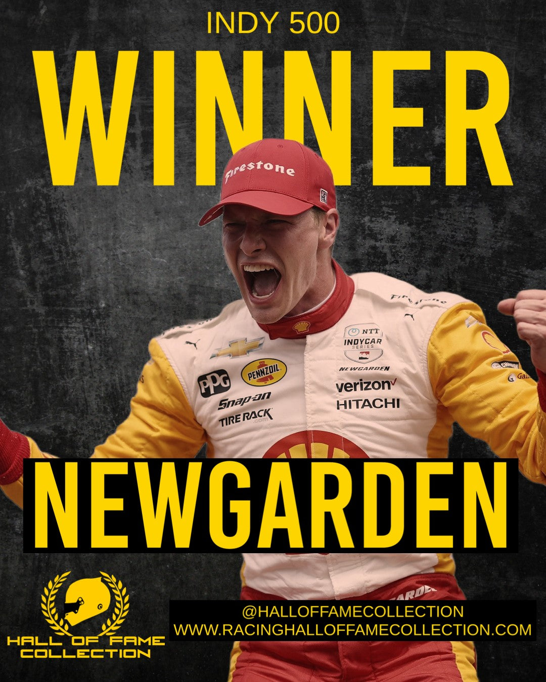 Celebrate Newgarden's Indy 500 Win with Authentic IndyCar Memorabilia