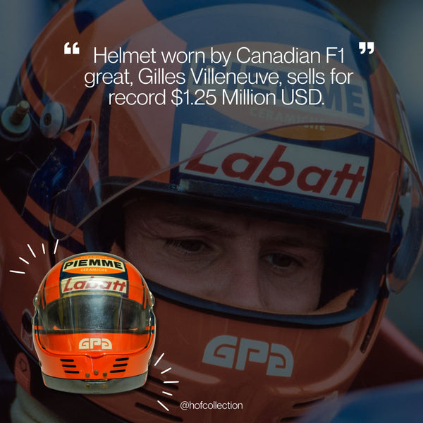 $1.25 Million, World Record Breaking F1 Helmet Sale