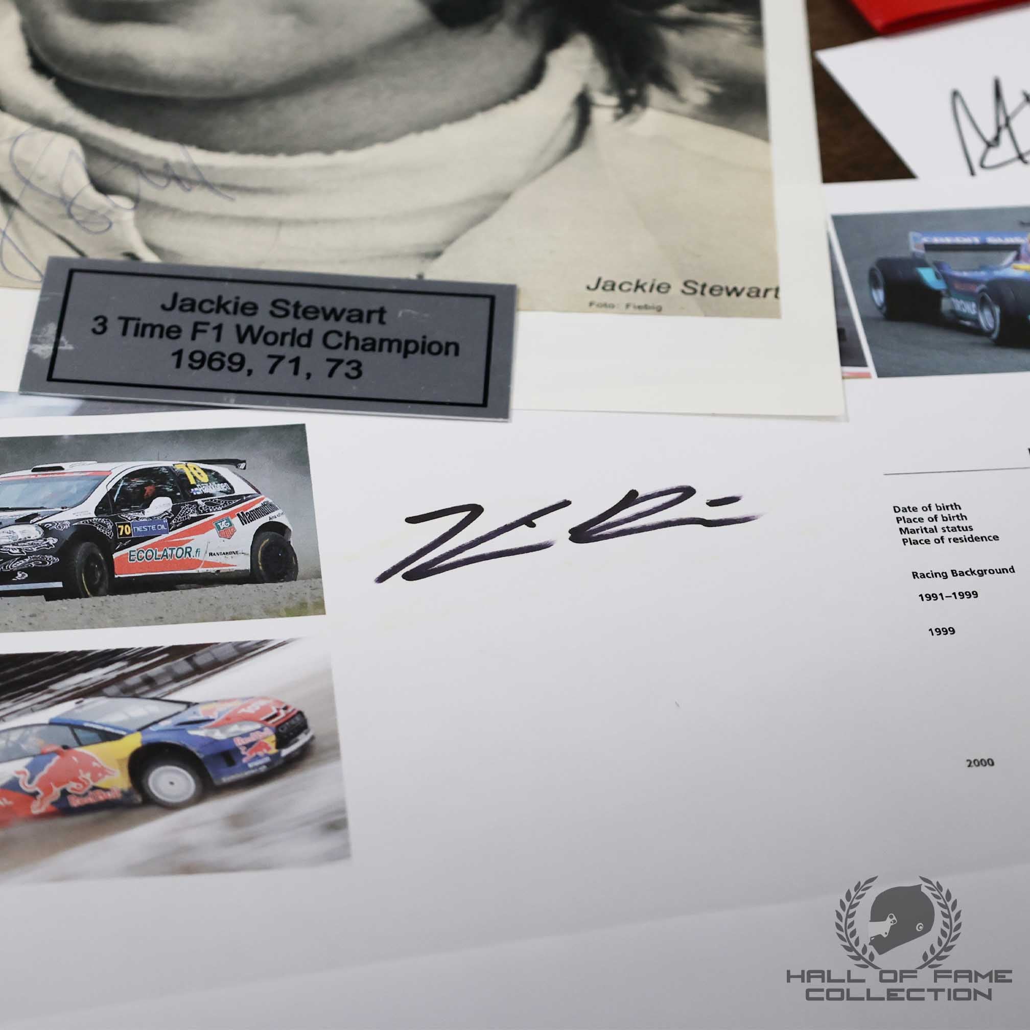 Original Formula 1 Driver Autograph Collection Including 14 World Champions