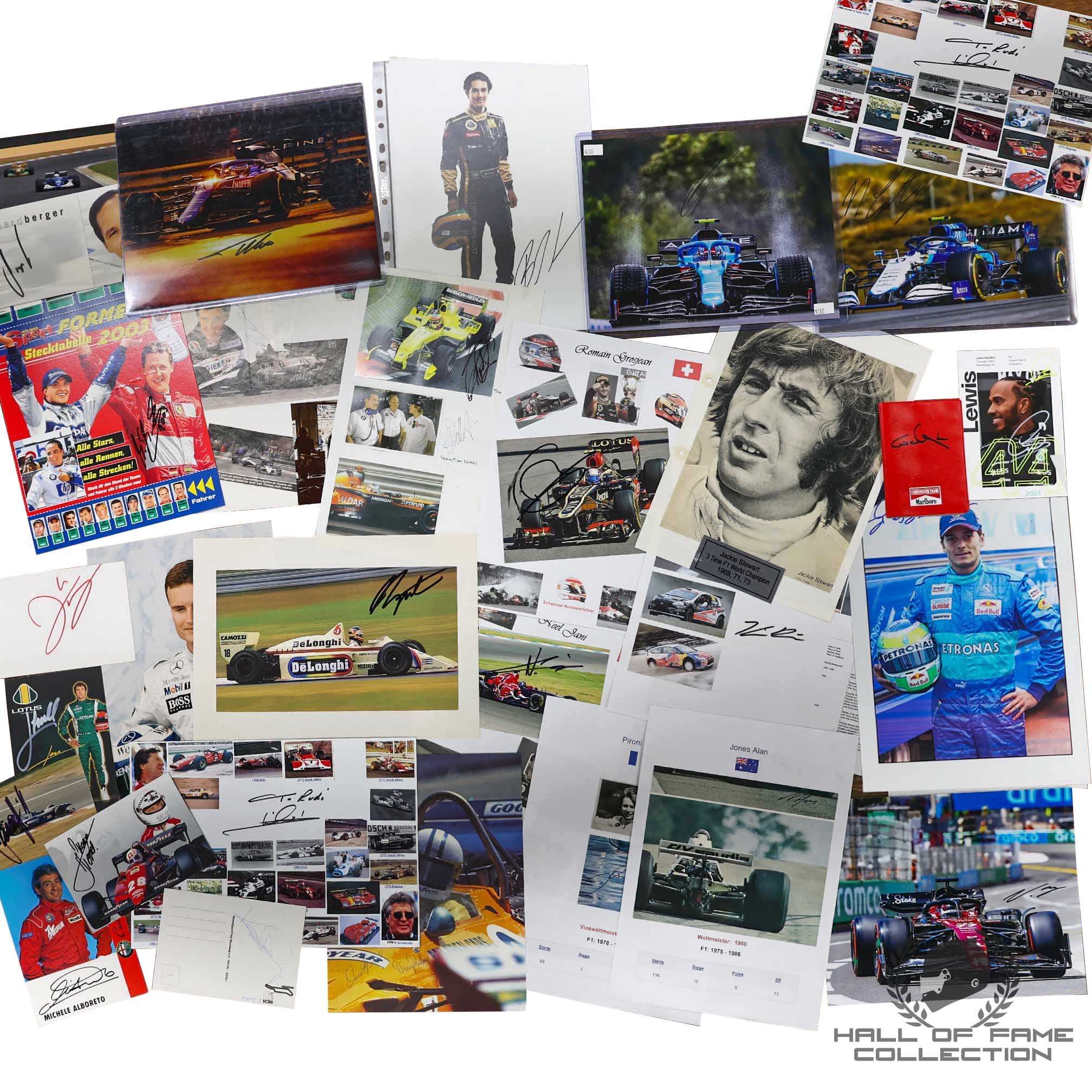 Original Formula 1 Driver Autograph Collection Including 14 World Champions