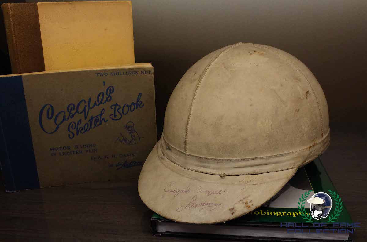 1927 Sammy Davis Signed Original Race Used "Bentley Boys" Le Mans Winning Helmet