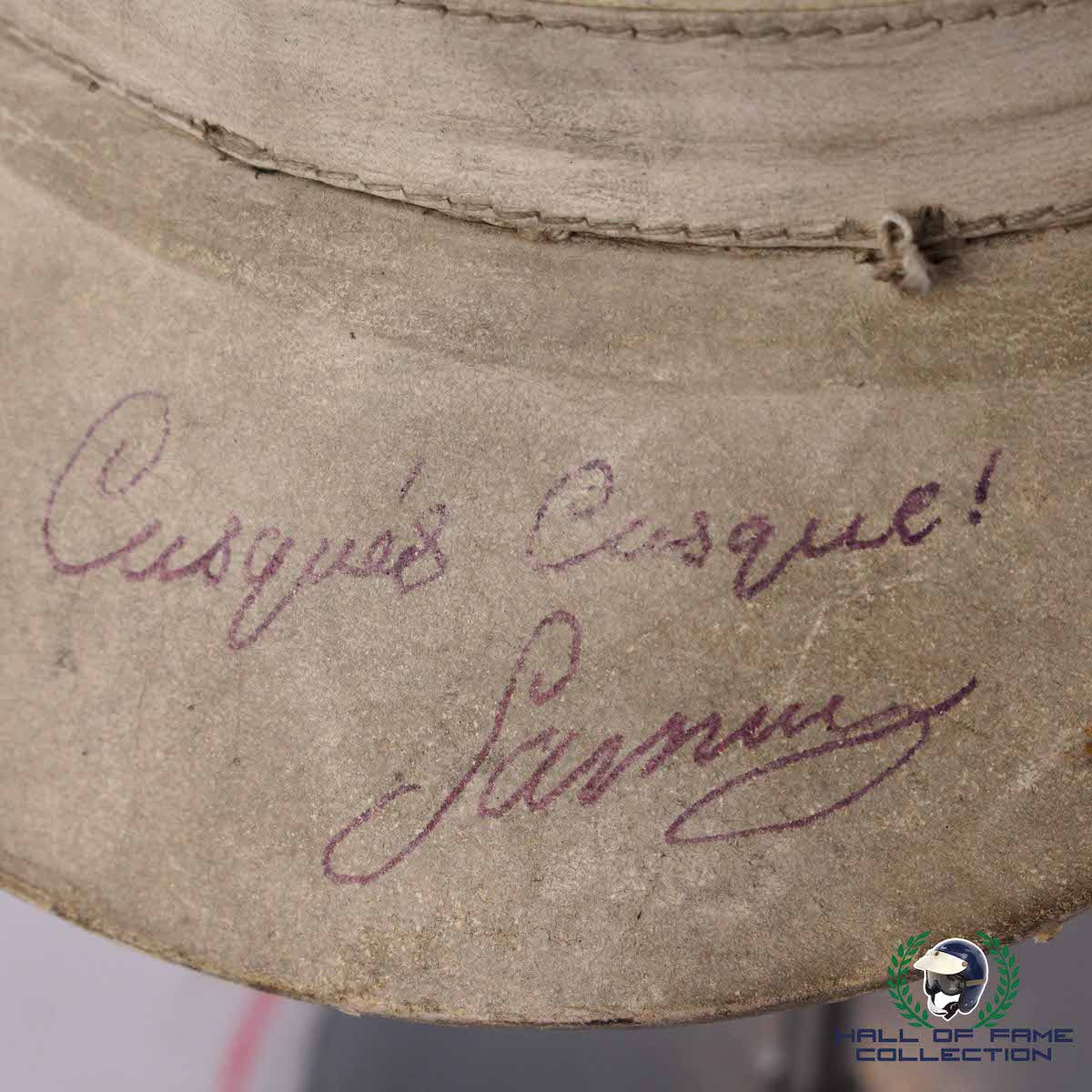 1927 Sammy Davis Signed Original Race Used "Bentley Boys" Le Mans Winning Helmet