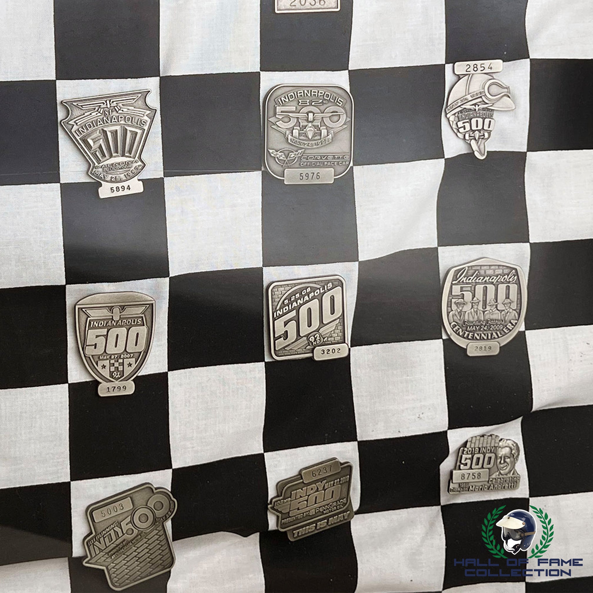 1946-2023 Indianapolis 500 Original Bronze And Silver Pit Badge Collection