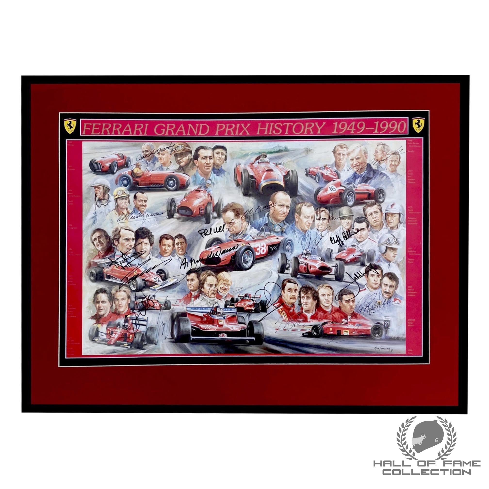 1949–1990, Ferrari Grand Prix History with 20 Signatures