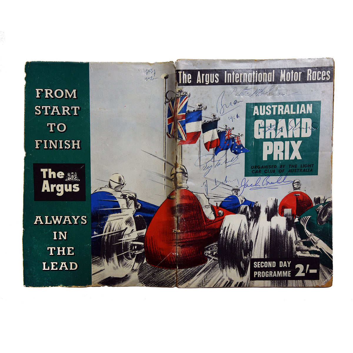 1956 Australian Grand Prix Moss / Bira / Brabham Multi Signed Program