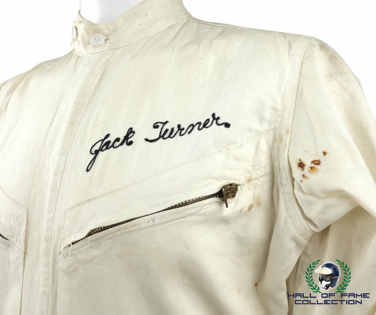 1956 Jack Turner Race Used Rare Original Hinchman Indy 500 Suit