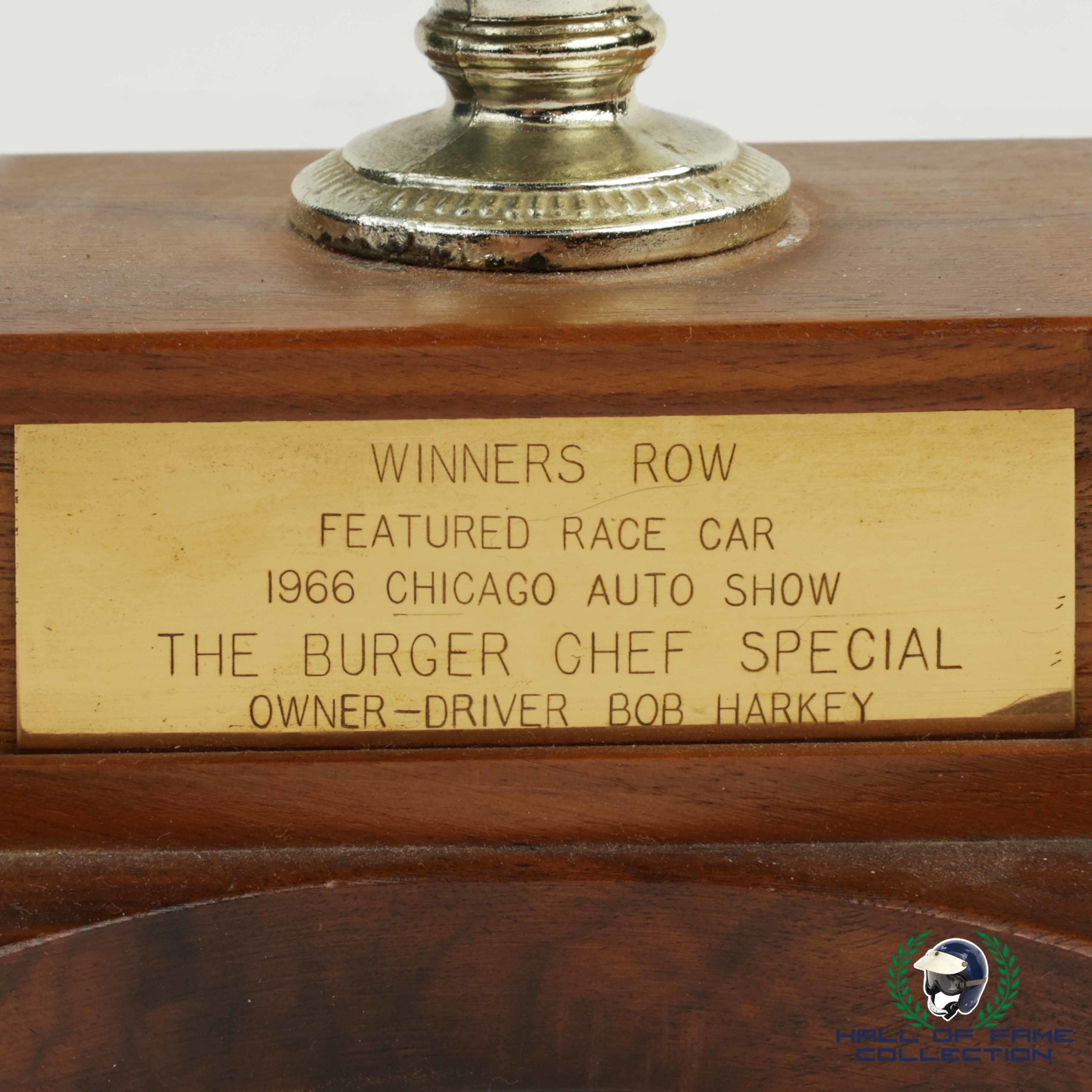 1960's Bob Harkey Original Race Used Burger Chef Special Suit And Trophy