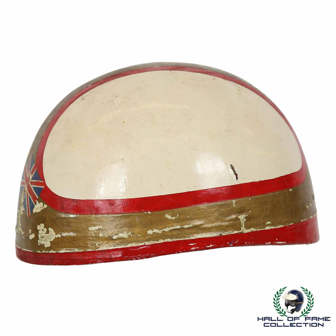 1960's Mike Hailwood Original Period Pudding Basin Replica Isle of Man TT Helmet