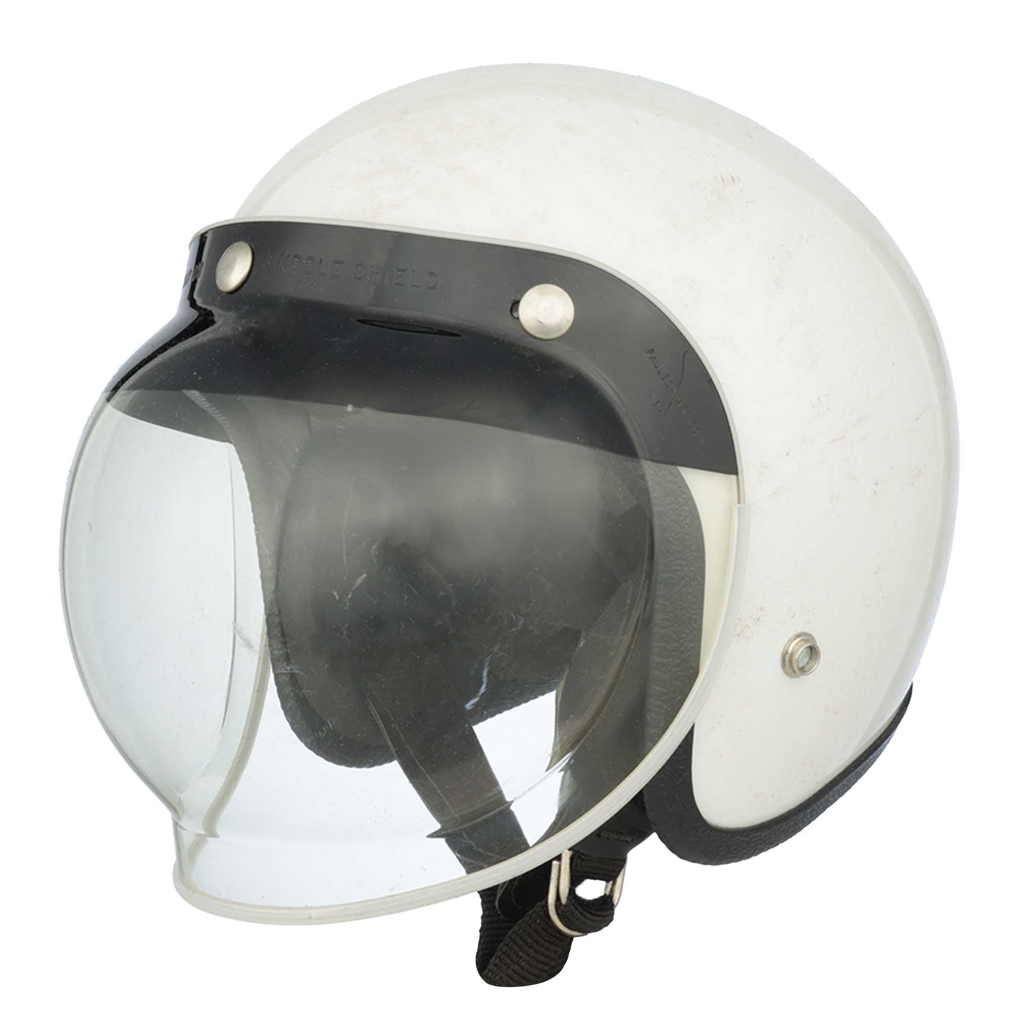 1960s Phil Hill Race Used Bubble Visor With Replica Helmet