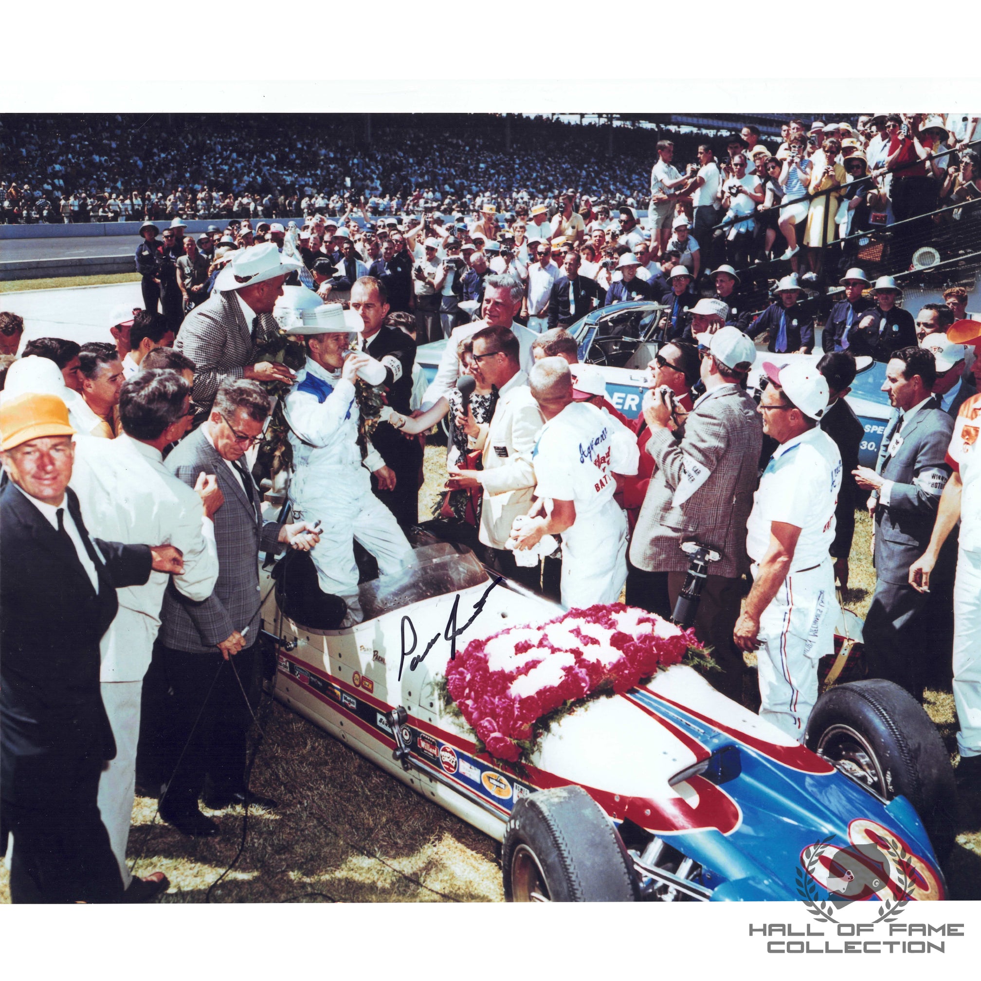 1963 Parnelli Jones Signed Indy500 Win 8x10 Photo