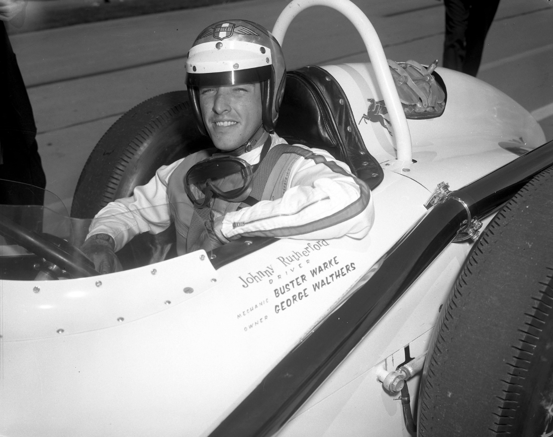 1963 Johnny Rutherford 'Rookie Indianapolis 500' Ed Kostenuk IndyCar Helmet