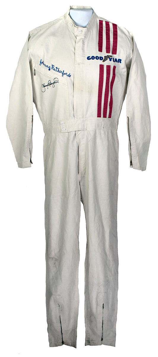 1965 Johnny Rutherford Signed Race Used Hinchman IndyCar/Sprintcar Suit