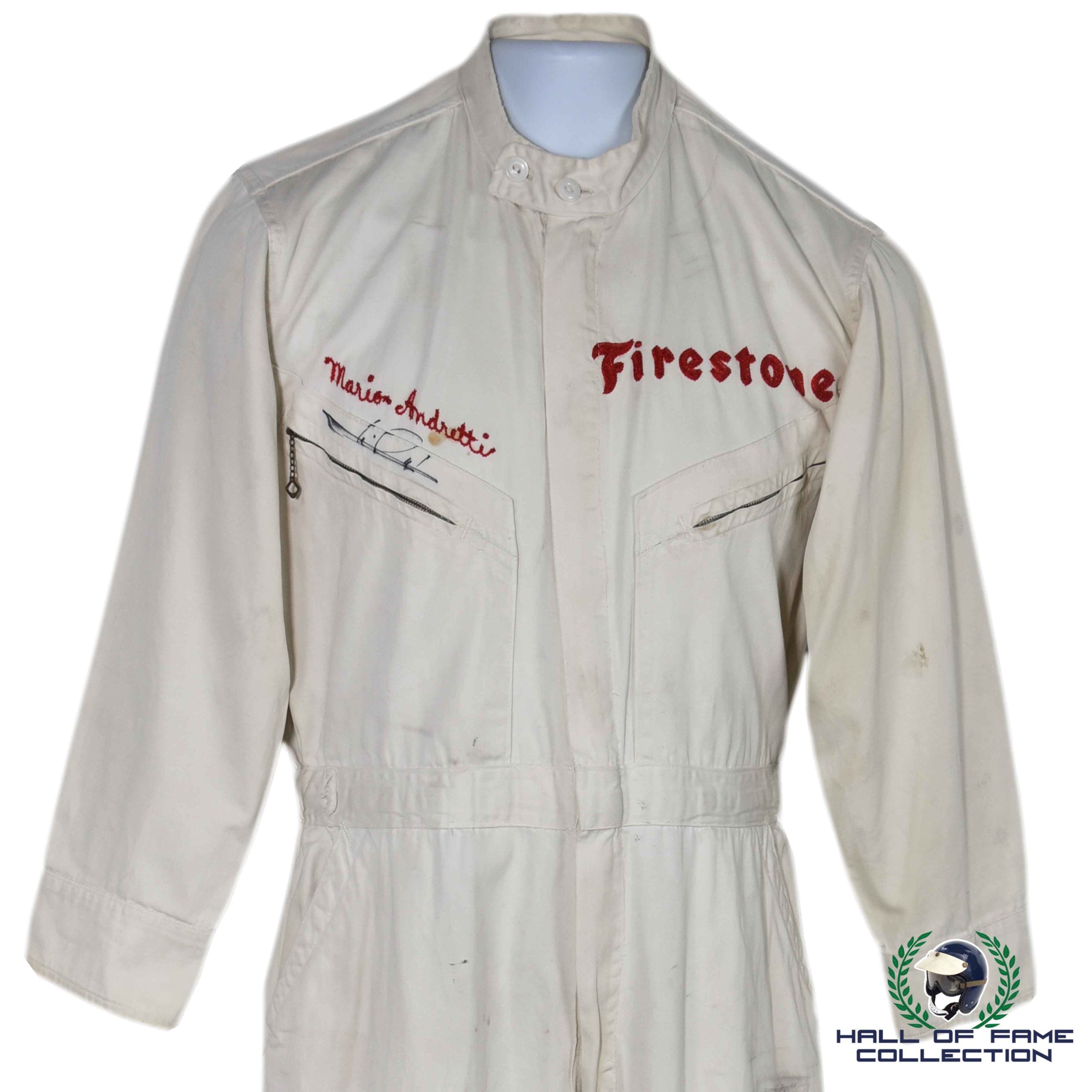 1965 Mario Andretti Signed Race Used Rookie Of The Year Hinchman Indy 500 Suit