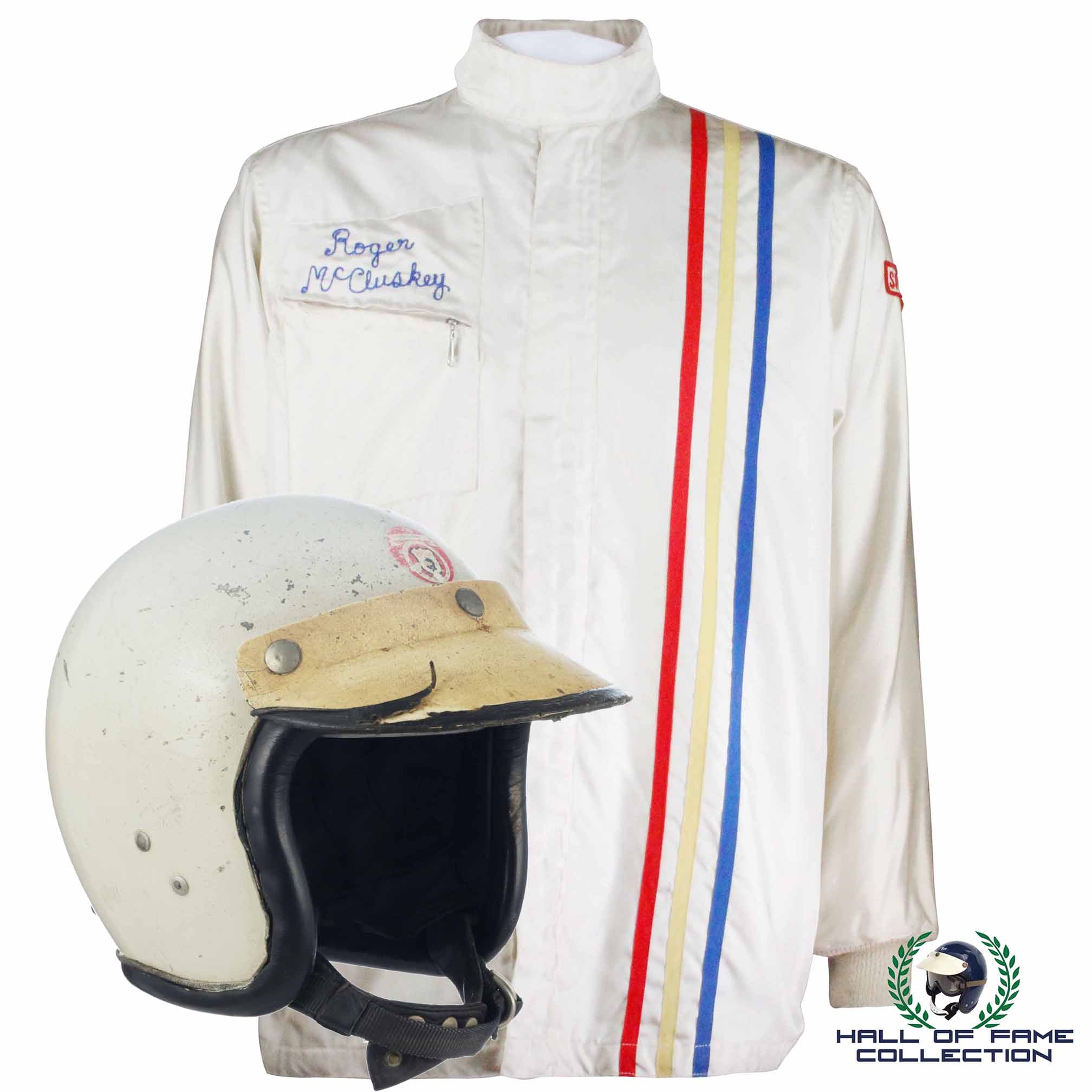 1965 Roger McCluskey Race Used Rare McHal Speedway Indy 500 Helmet + Suit