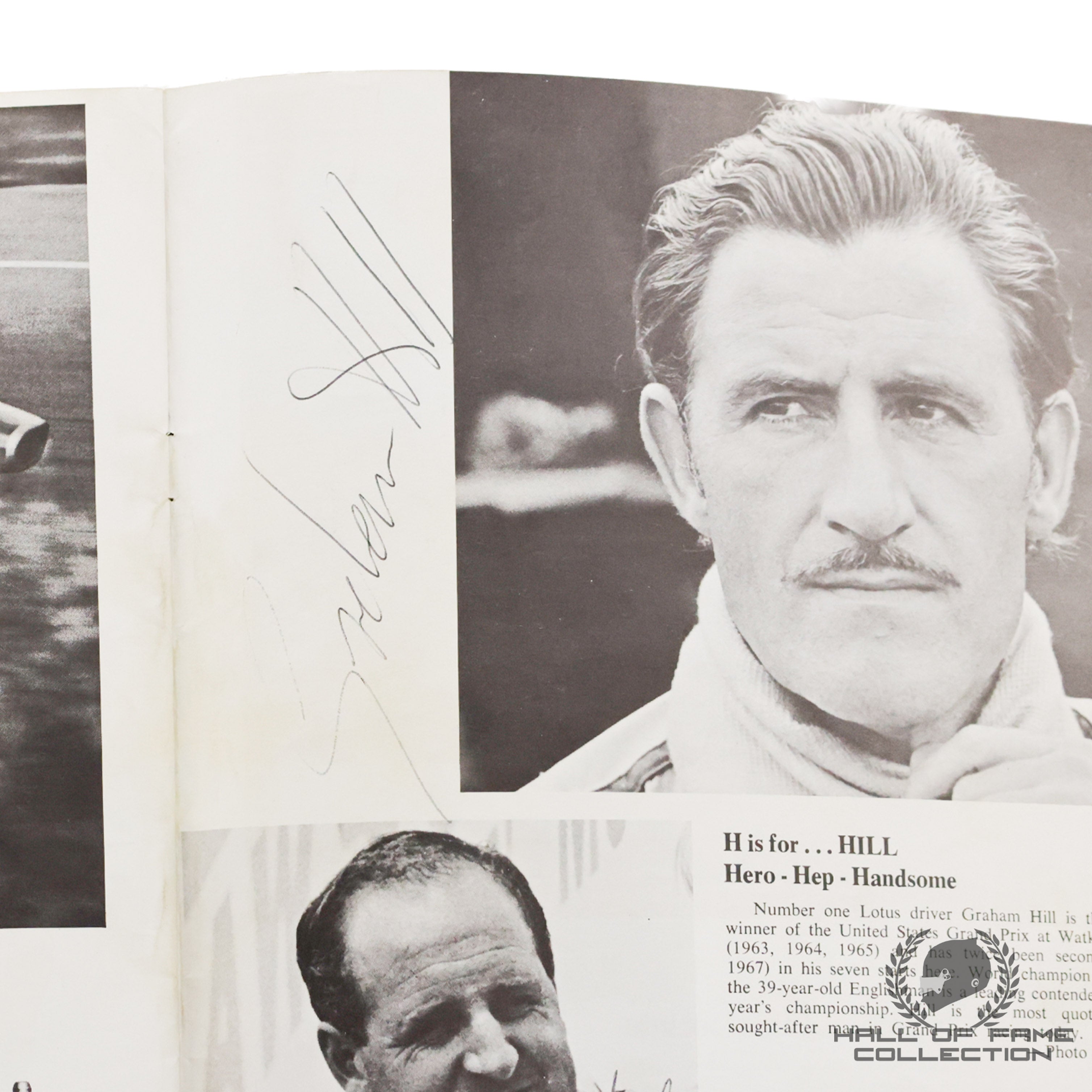1968 Brabham, Gurney, Hill, Hulme, McLaren, Siffert, Stewart Signed US Grand Prix  F1 Program