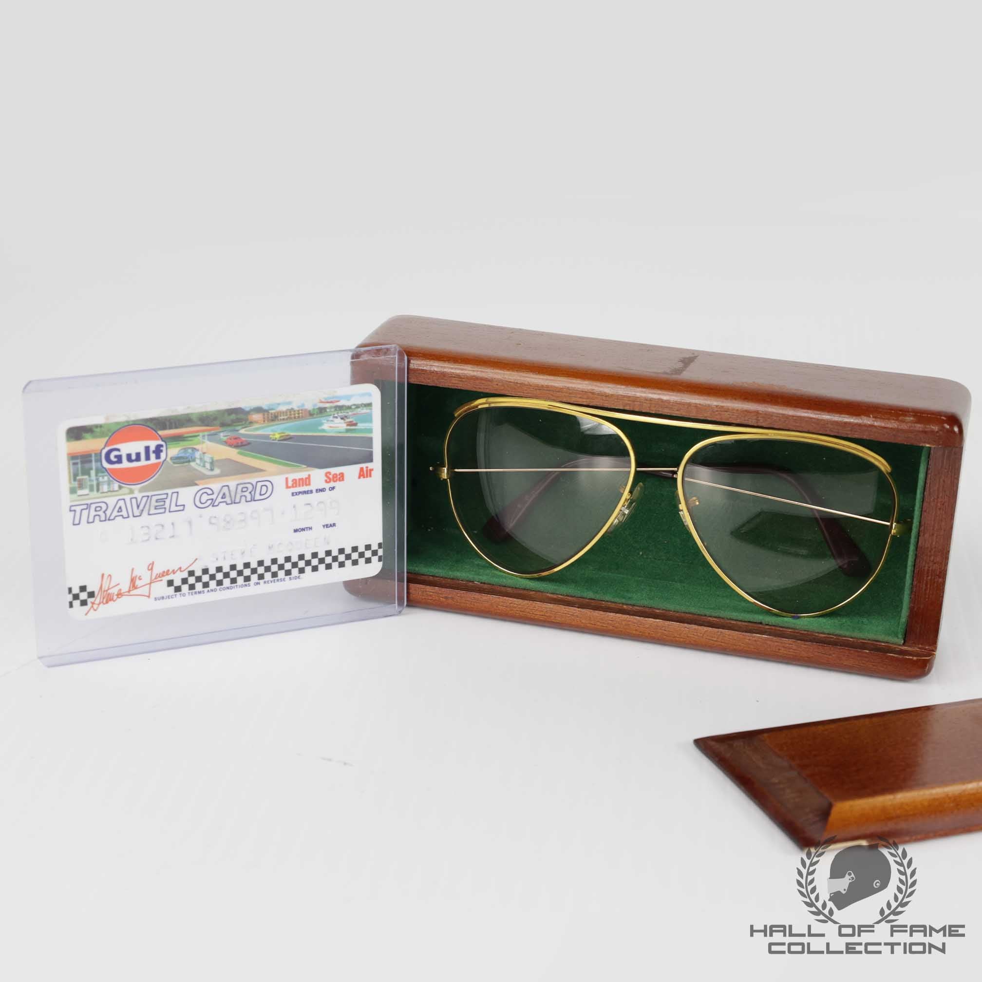 1970's Steve McQueen Original Sunglasses & Lifetime Gulf Gas Card