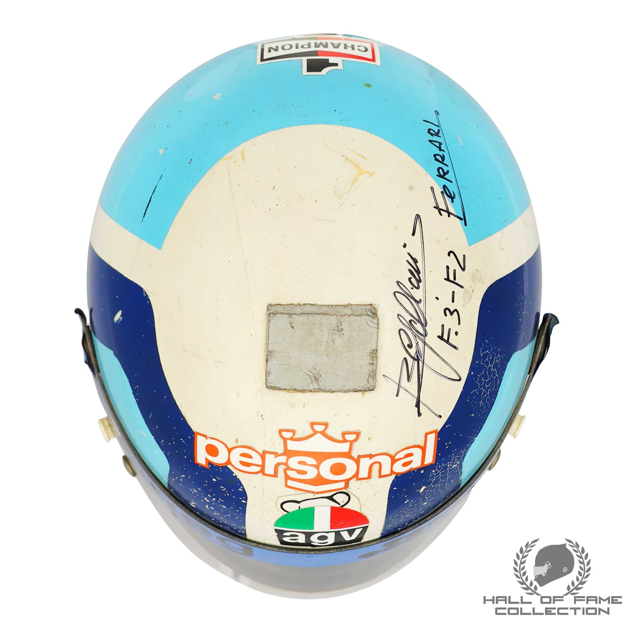 1970's Beppe Gabbiani Signed Bell Star Ferrari F1 Test / F2 / F3 Helmet