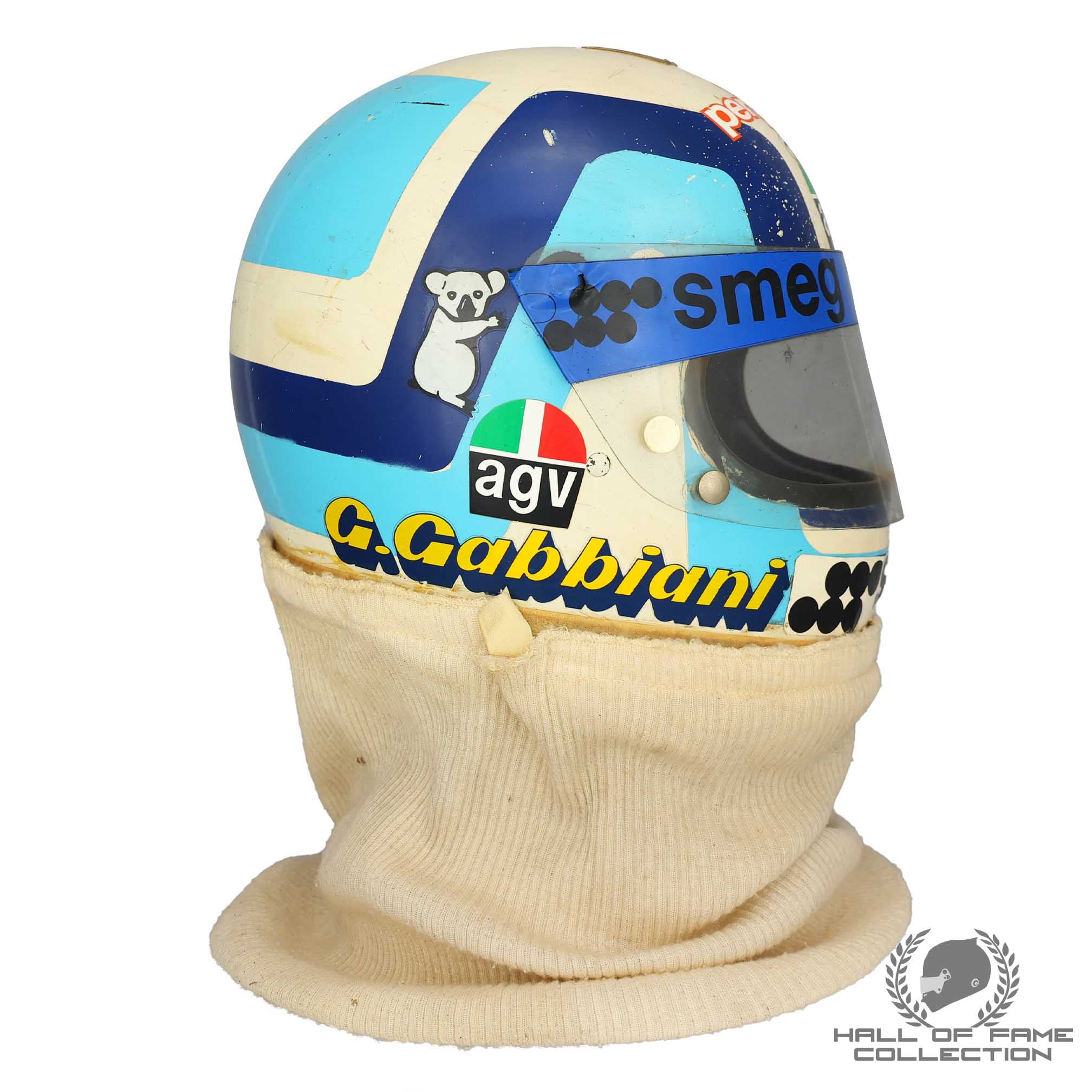 1970's Beppe Gabbiani Signed Bell Star Ferrari F1 Test / F2 / F3 Helmet