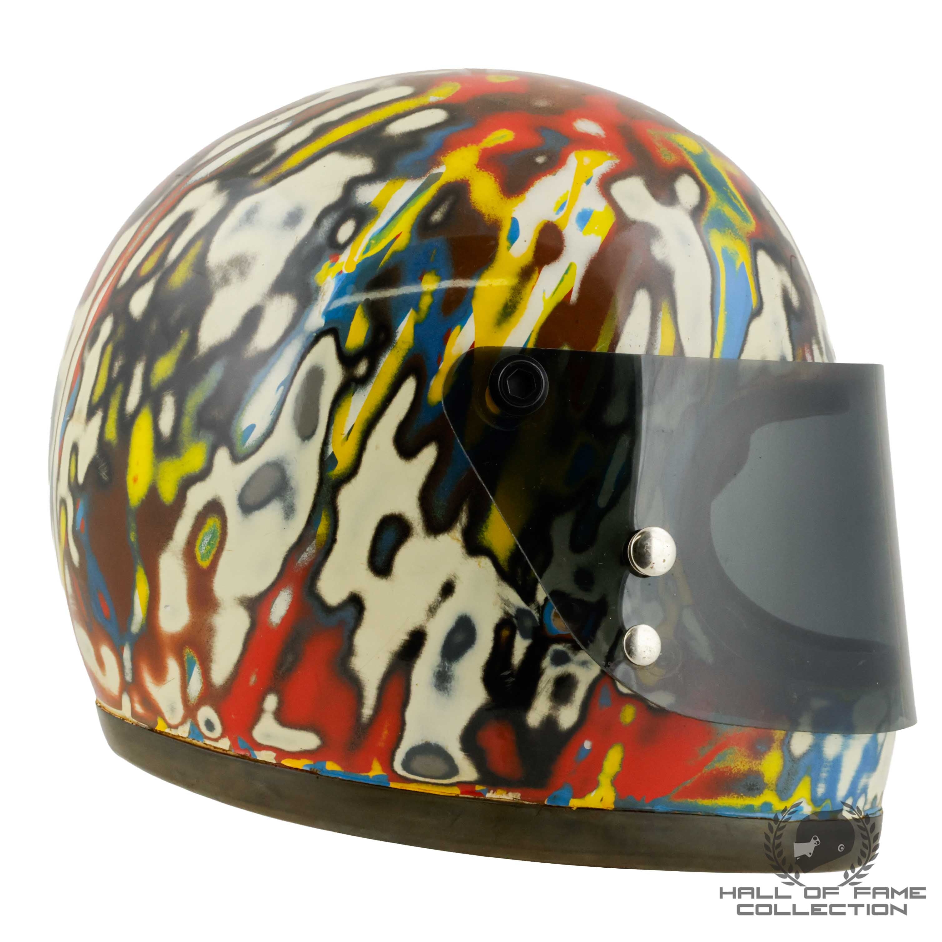 1970's Cy Fairchild Race Worn USAC Sprint Car Bell Star Helmet