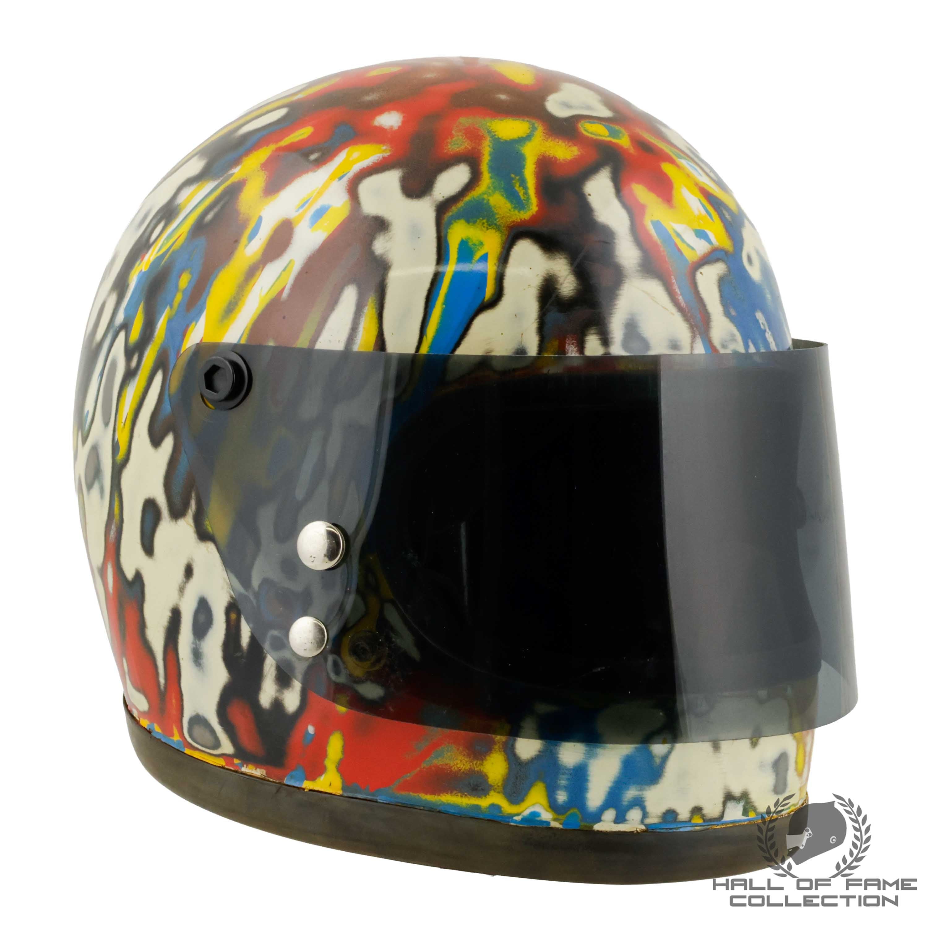 1970's Cy Fairchild Race Worn USAC Sprint Car Bell Star Helmet