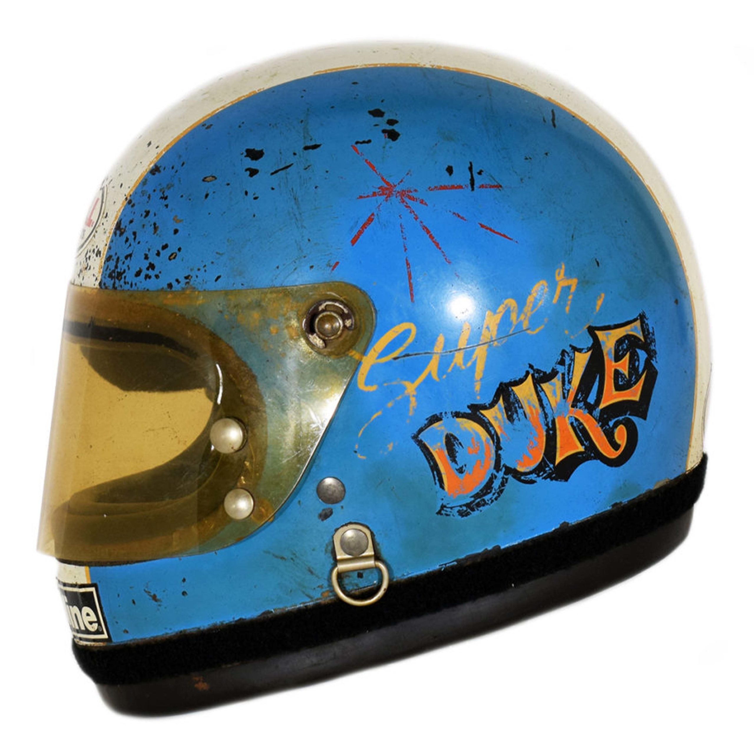 1970's Duke Cook Race Used USAC Silver Crown Bell Star Helmet