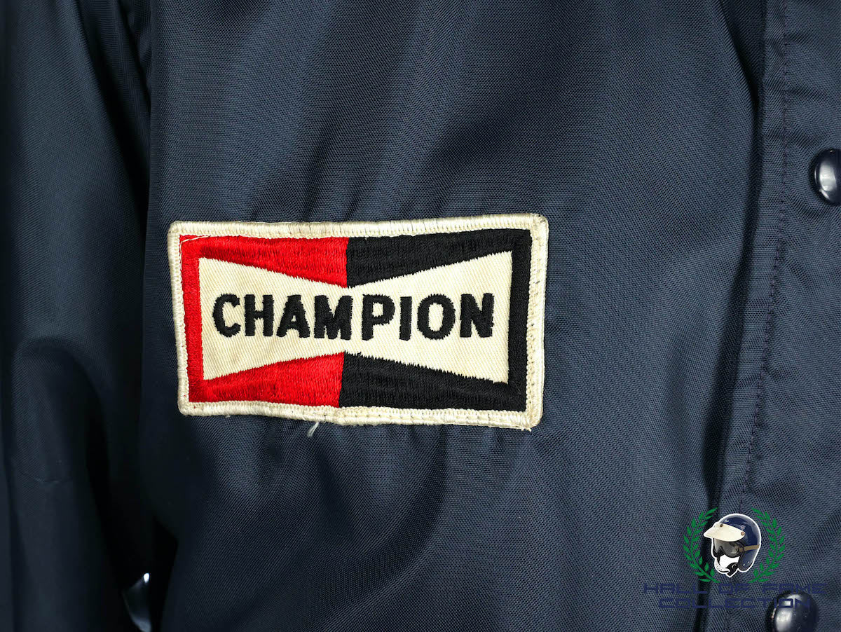 1970's Gordon Johncock Original Worn Champion Spark Plugs IndyCar Jacket