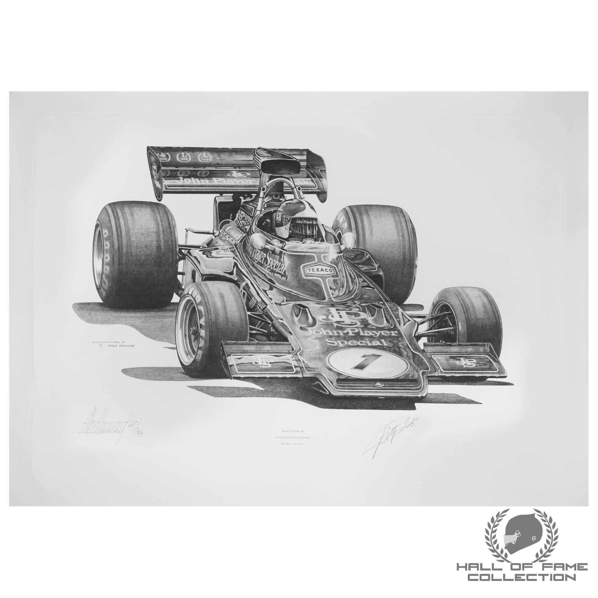 1972 Emerson Fittipaldi F1 Champion Signed Lotus Limited Edition Print