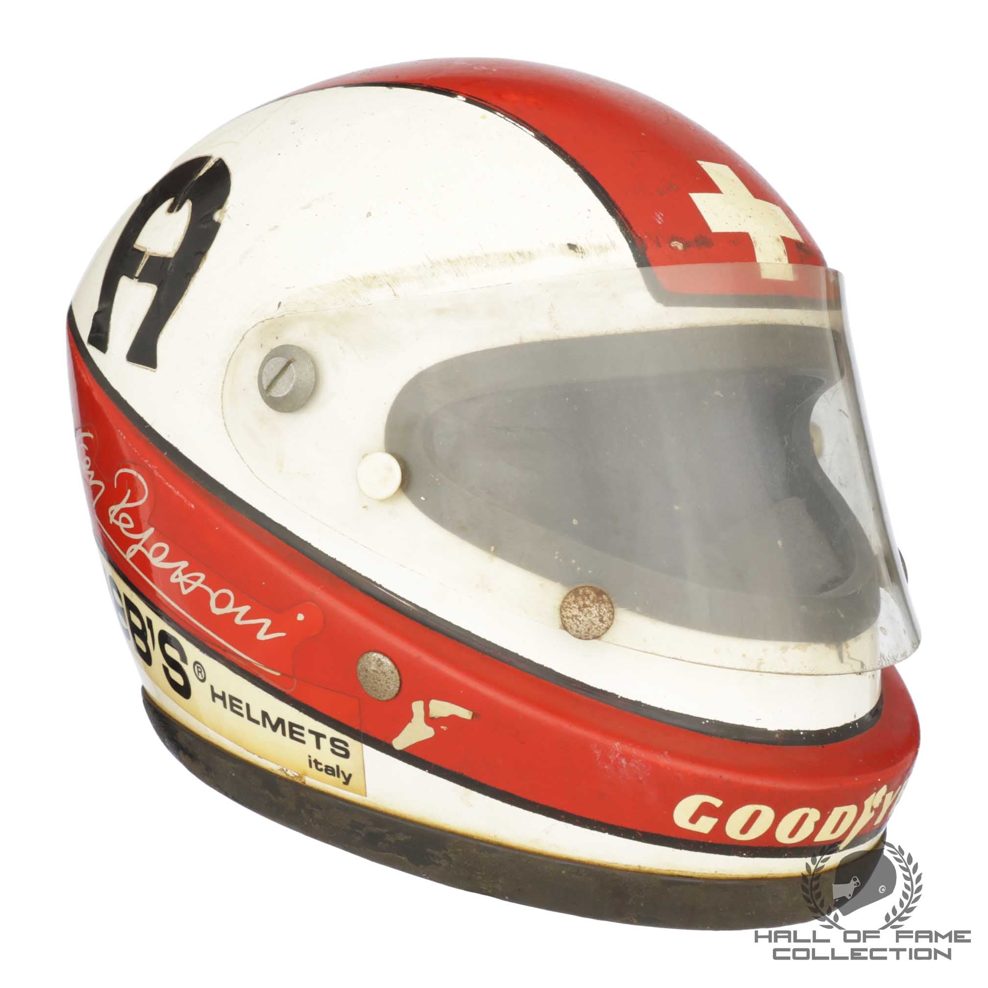 1975 Clay Regazzoni Race Winning Italian Grand Prix Scuderia Ferrari F1 Helmet