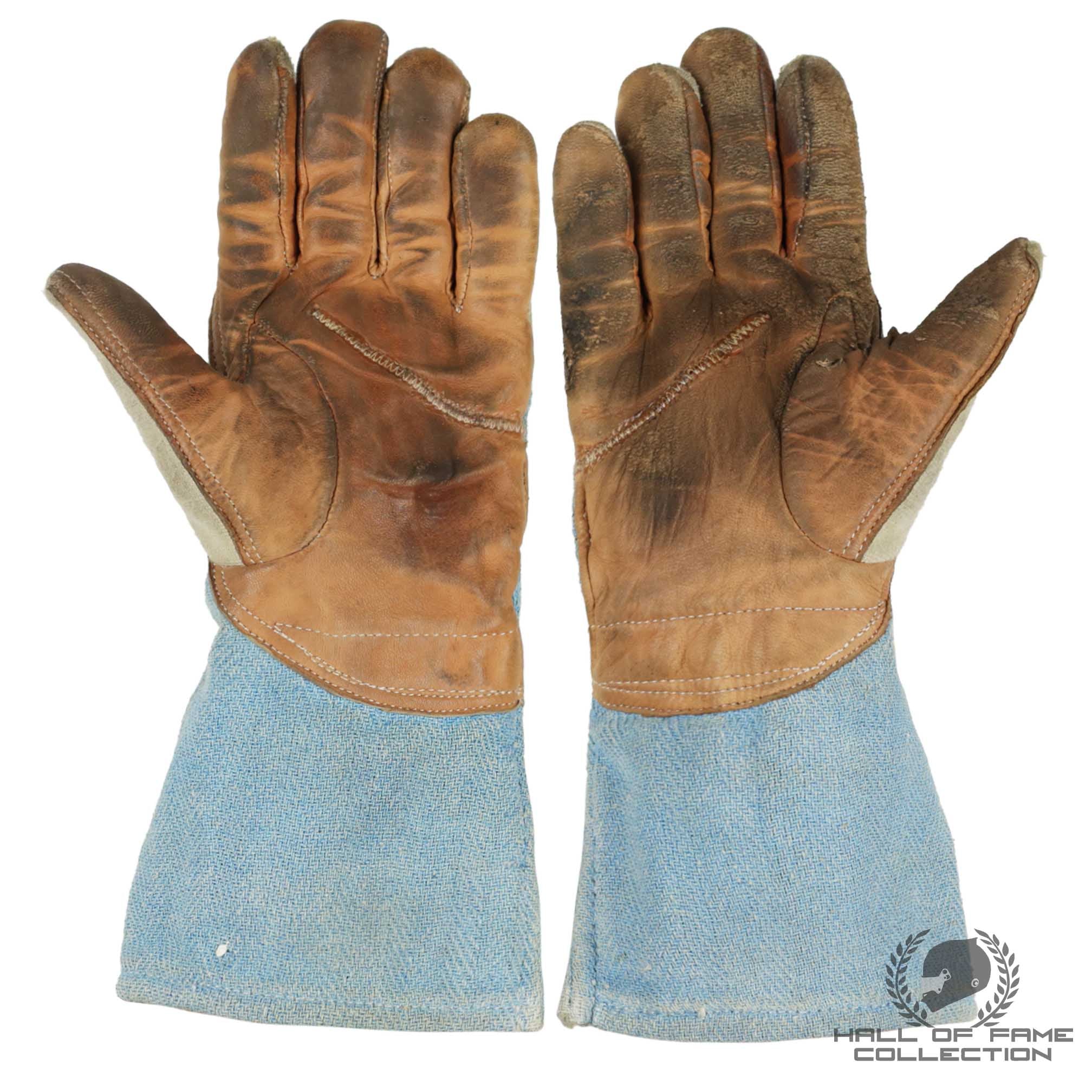 1975 Mario Andretti Signed US GP Race Used Vel's Parnelli Jones Racing F1 Gloves