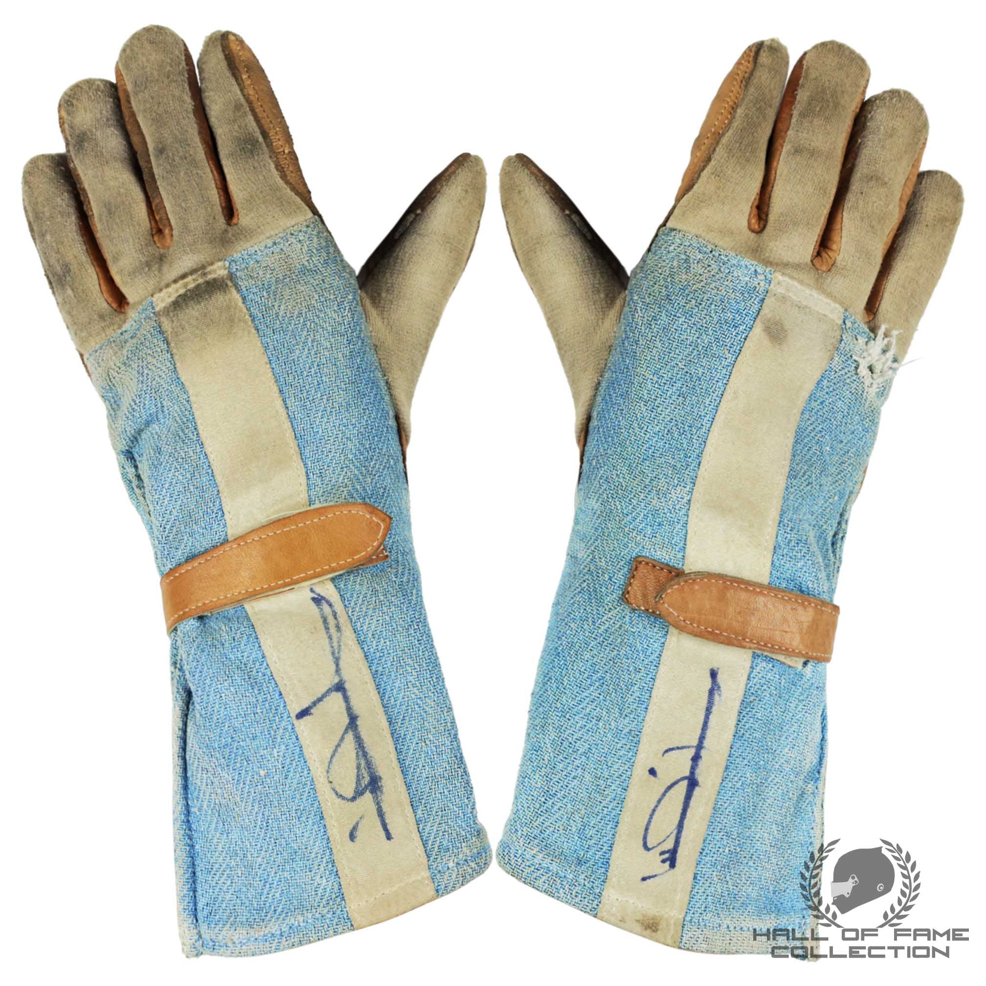 1975 Mario Andretti Signed US GP Race Used Vel's Parnelli Jones Racing F1 Gloves