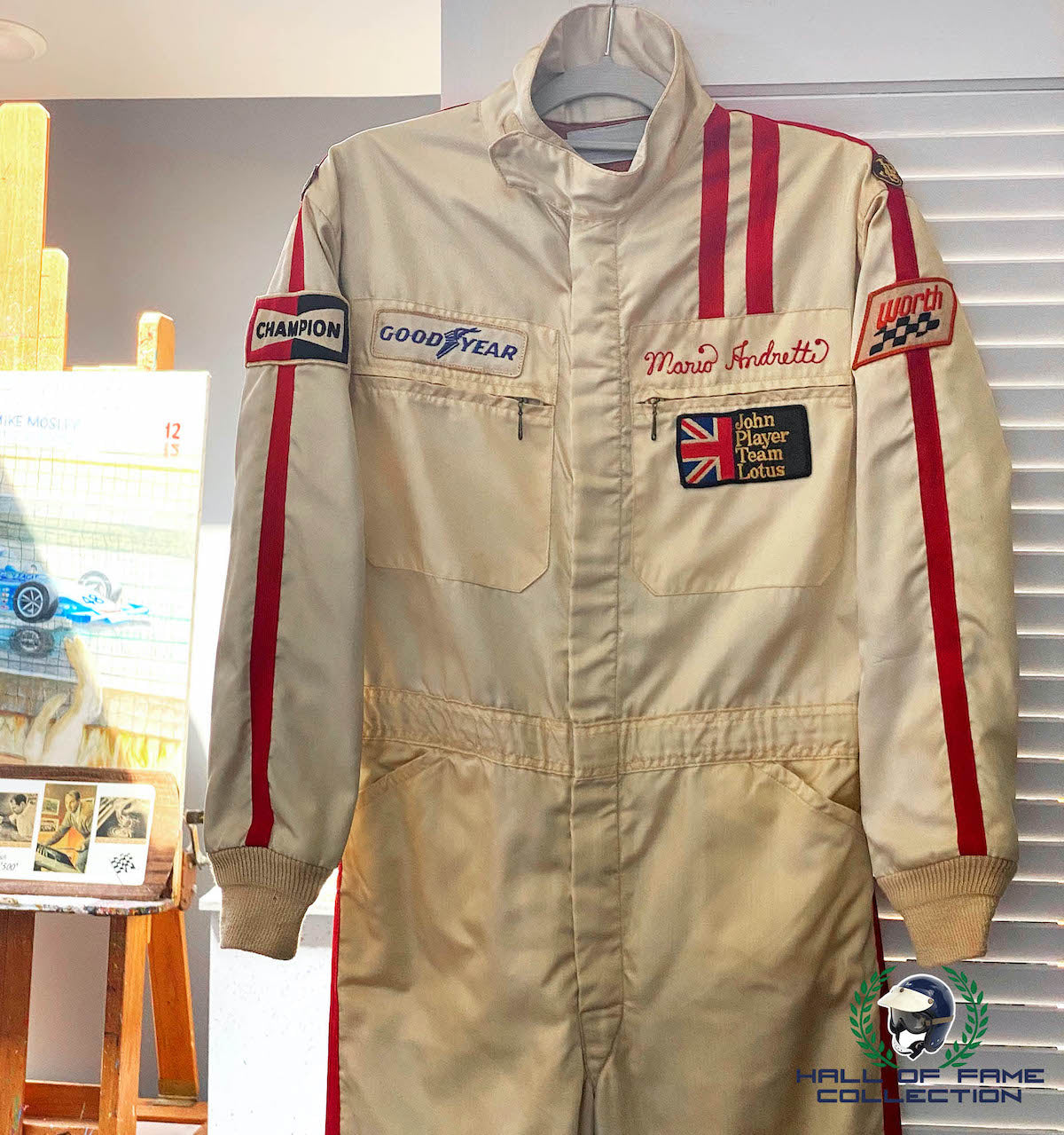 1976 Mario Andretti Signed Race Used John Player Special Lotus F1 Suit