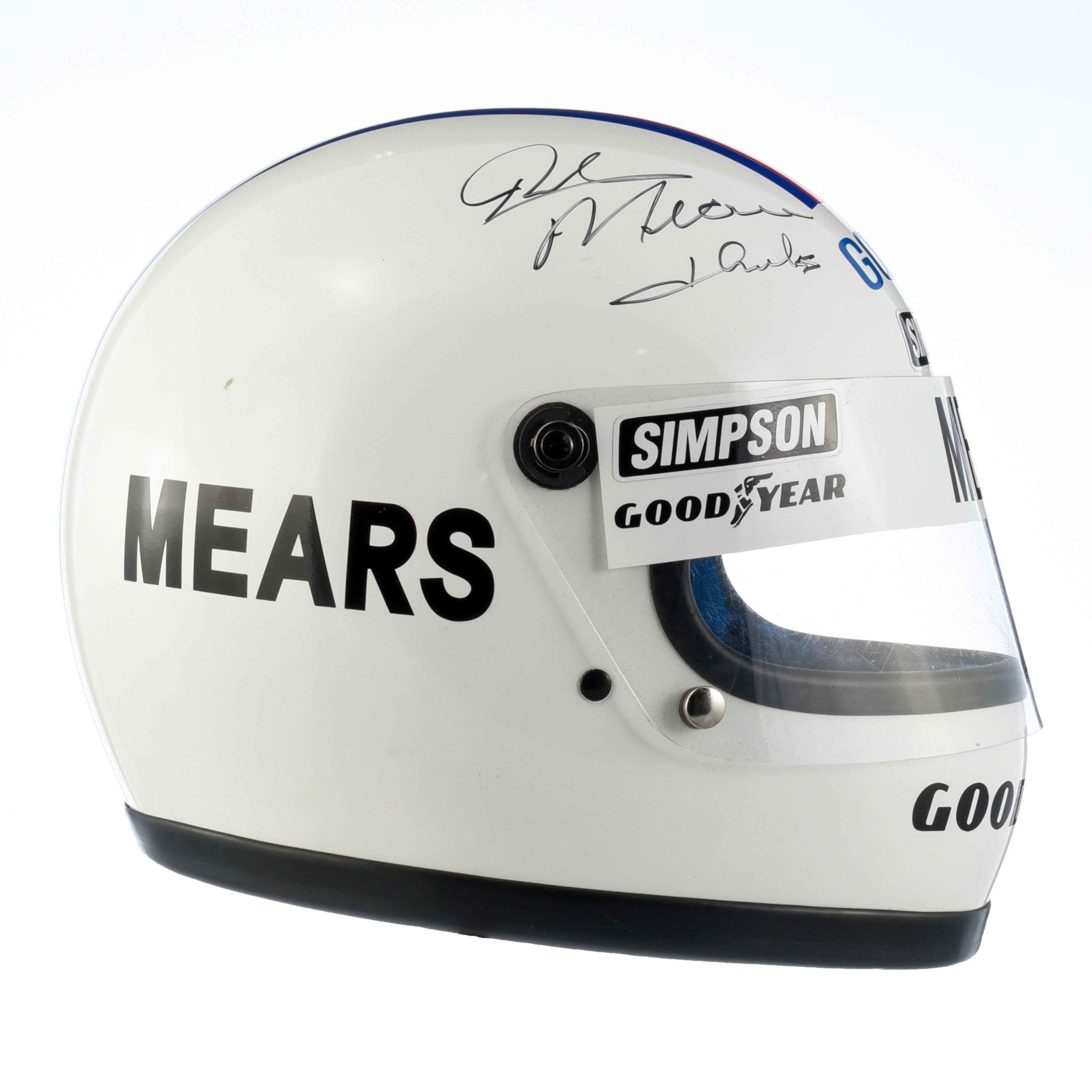 1978 Rick Mears Signed Replica Team Penske Rookie IndyCar Helmet