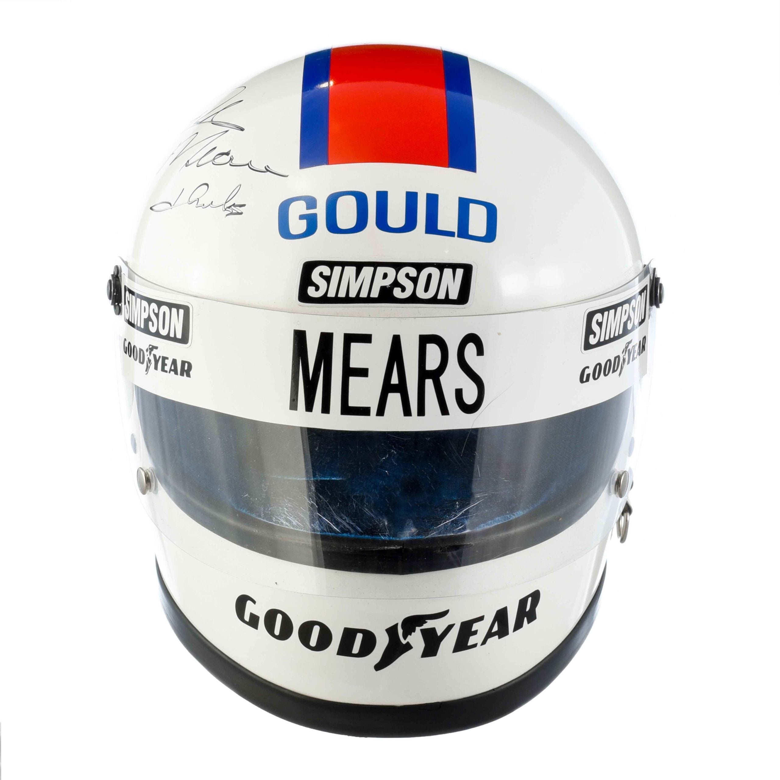 1978 Rick Mears Signed Replica Team Penske Rookie IndyCar Helmet