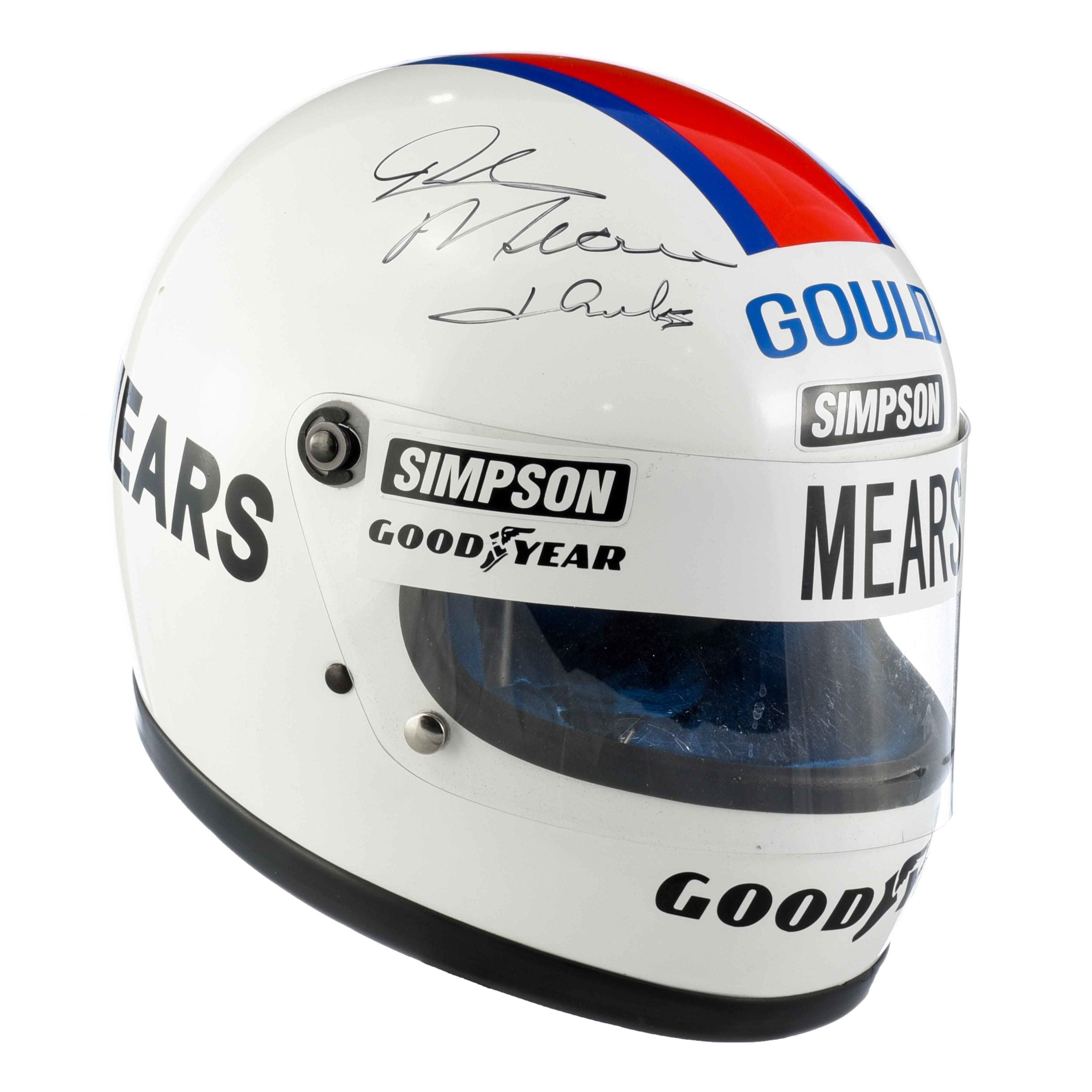 1978 Rick Mears Signed Replica Team Penske Rookie IndyCar Helmet