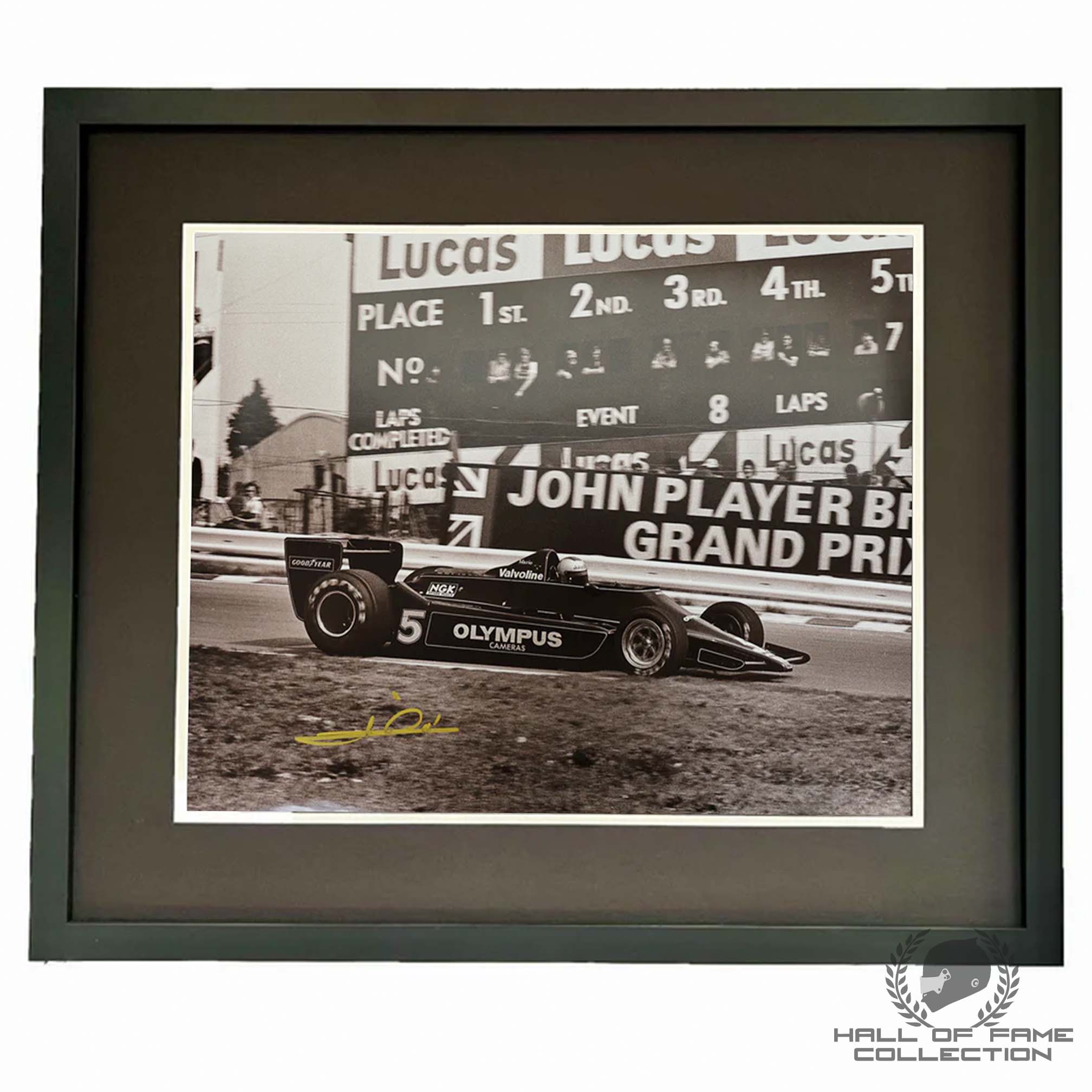 1978 Mario Andretti Signed Lotus 79 British Grand Prix F1 World Champion 16x20" Limited Edition /25 Framed Photo