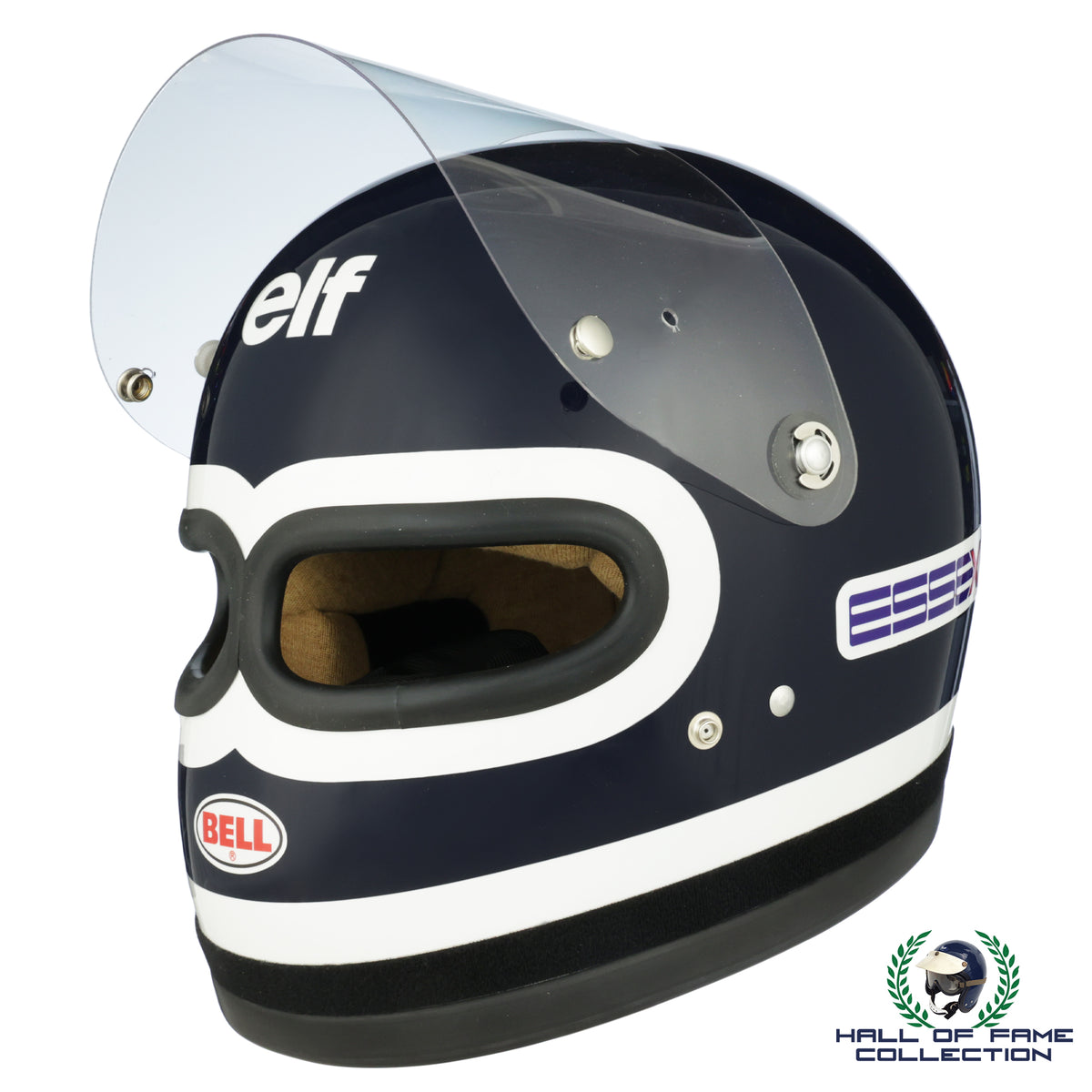 1968 bell racing helmets 1979 Jacky Ickx Ligier Bell Replica Twin Eye Port F1 Helmet