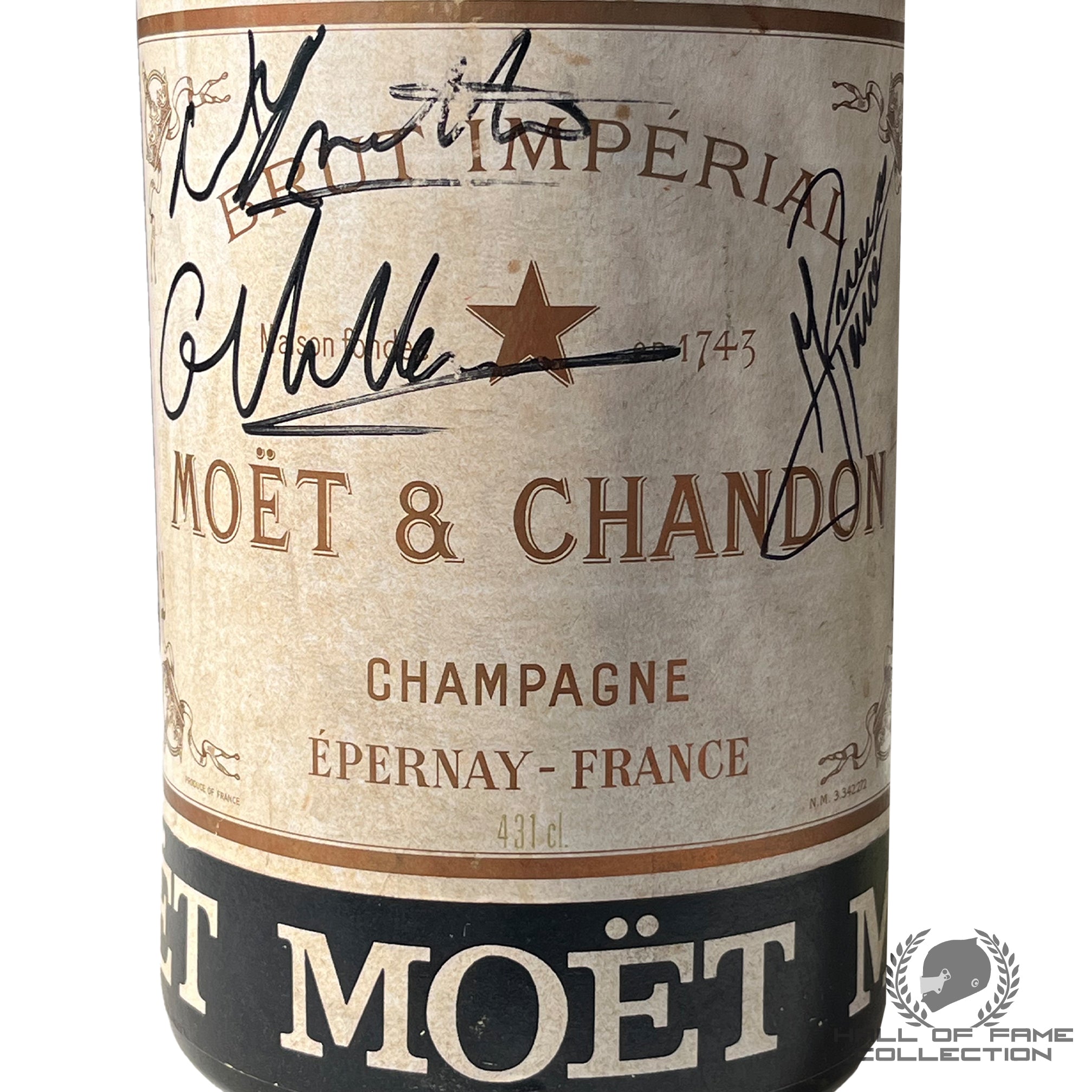 1979 Gilles Villeneuve Signed French Grand Prix F1 Podium Bottle