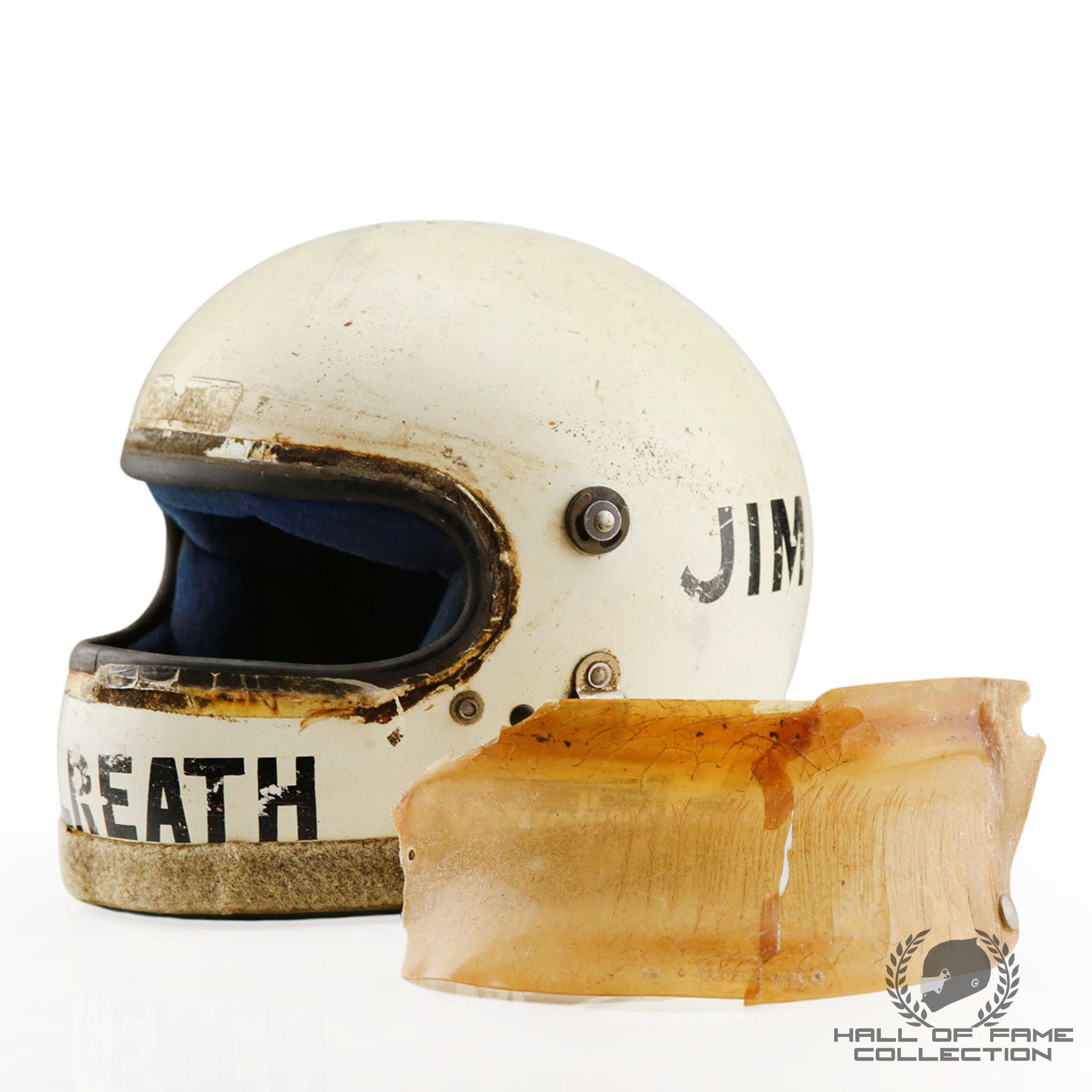 1979 Jim McElreath Race Used Fire Damaged Crashed / Pocono 2nd Place IndyCar Helmet