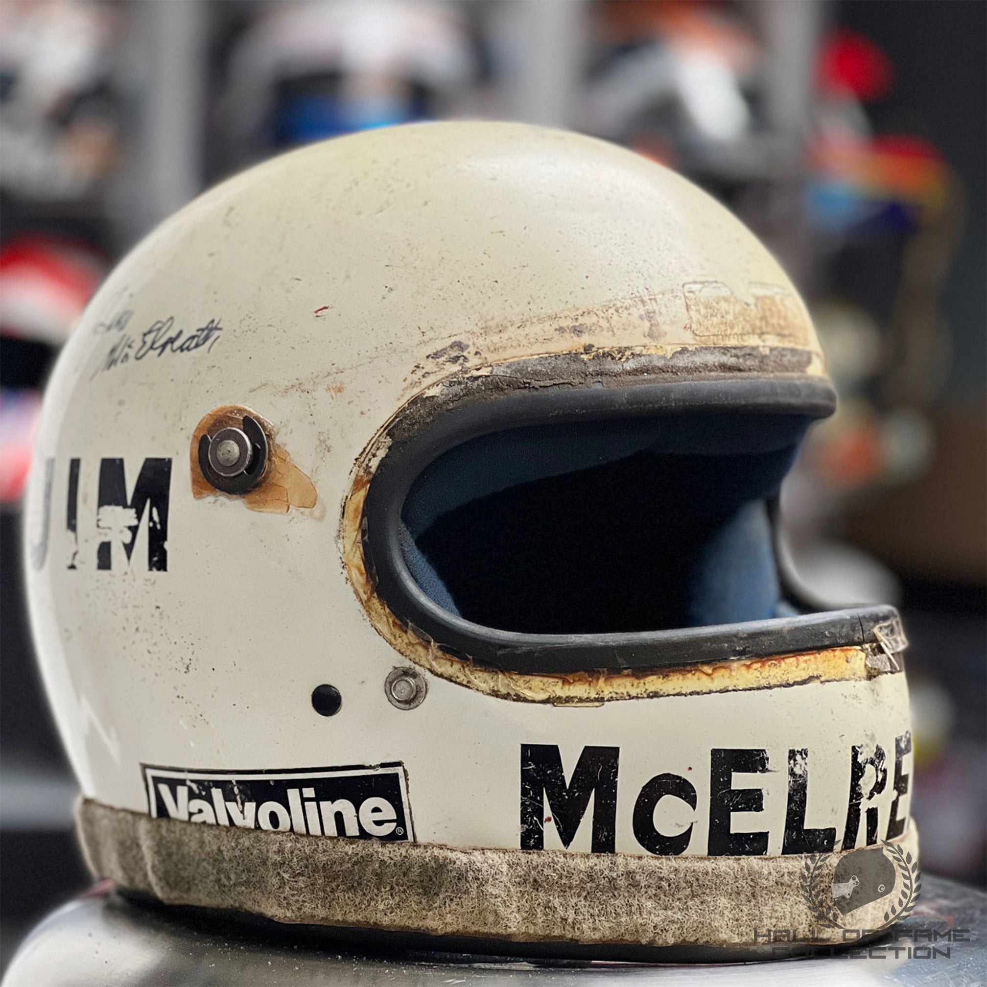 1979 Jim McElreath Race Used Fire Damaged Crashed / Pocono 2nd Place IndyCar Helmet